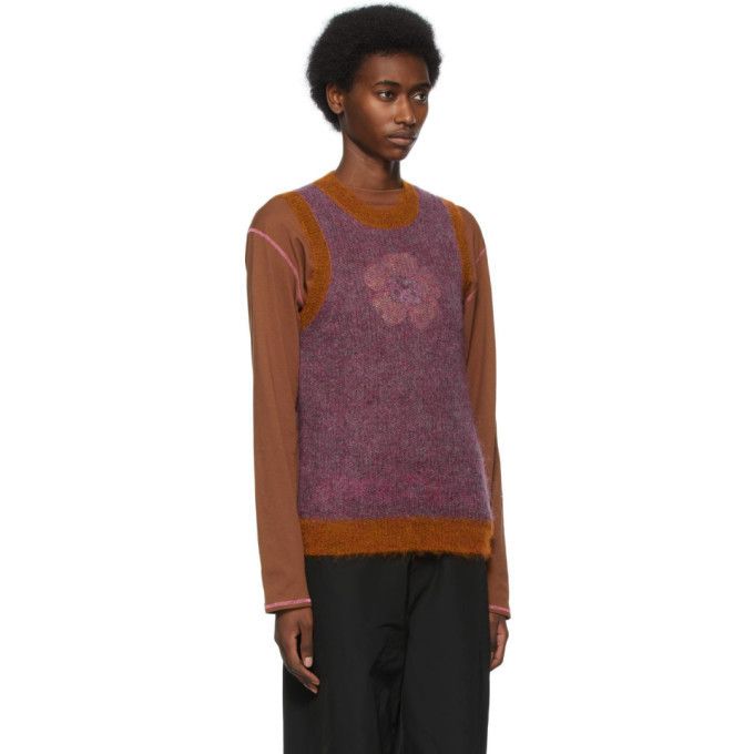 Heaven by Marc Jacobs Mohair Mix Loose Knit Vest Size L / US 10 / IT 46 - 2 Thumbnail