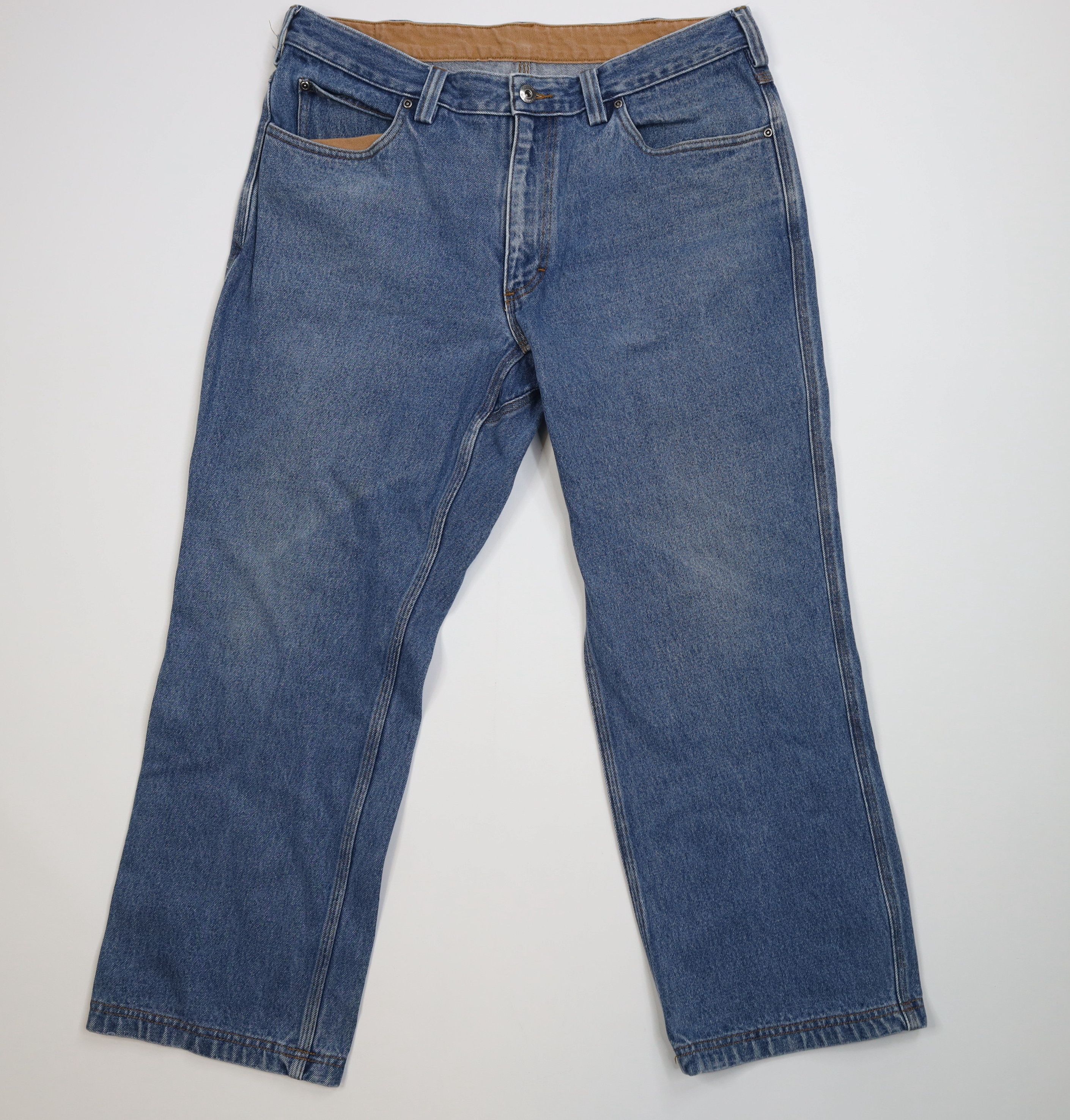 Duluth Trading Company Duluth Trading Co Faded Workwear Wide Leg Denim Jeans Cotton Size US 36 / EU 52 - 1 Thumbnail