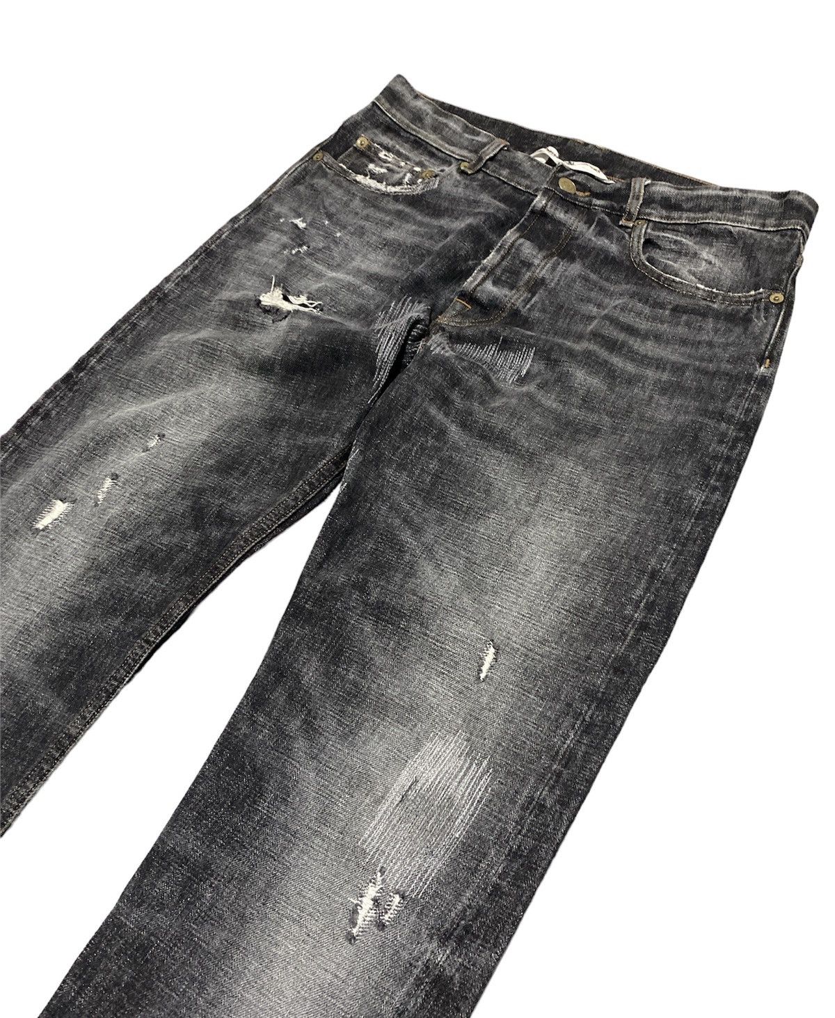 Golden Goose GGDB Selvedge Low Distressed denim Jeans Size US 31 - 4 Thumbnail