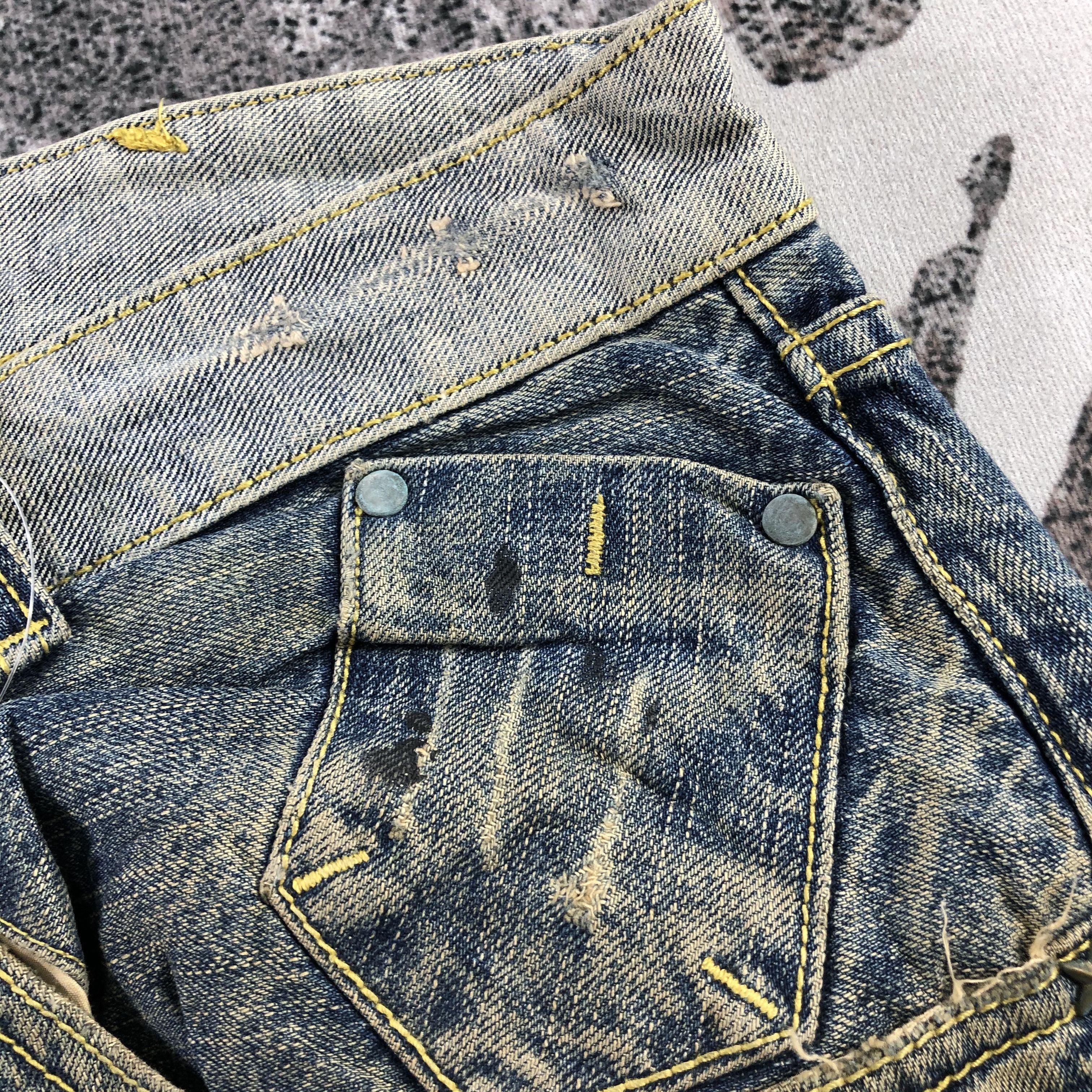 Japanese Brand Real B Voice Jeans Rusty Distressed Denim KJ744 Size US 32 / EU 48 - 13 Thumbnail