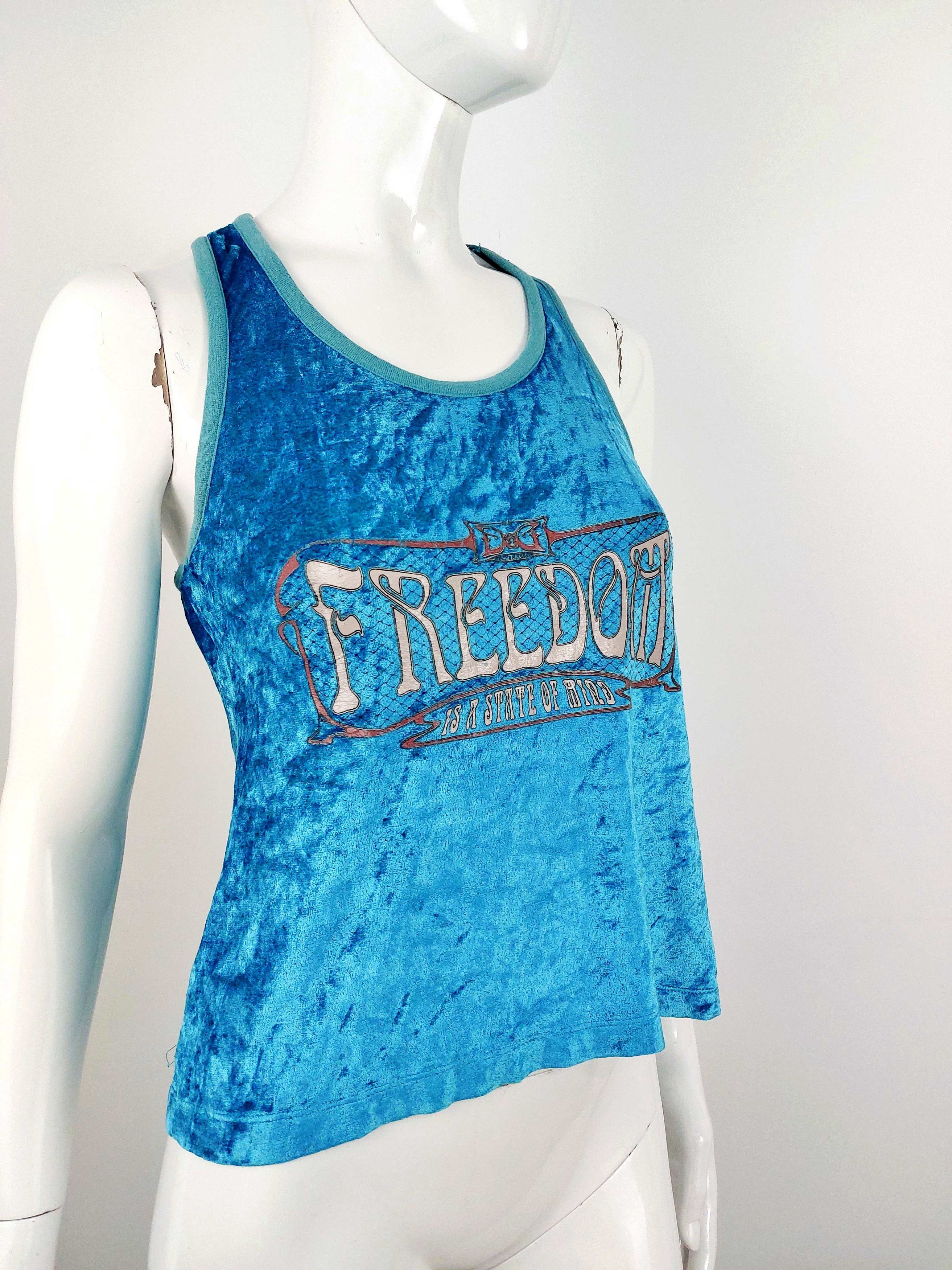 Dolce & Gabbana Dolce & Gabbana Freedom Velvet Gossip Girl Tank Top Size XL / US 12-14 / IT 48-50 - 6 Thumbnail