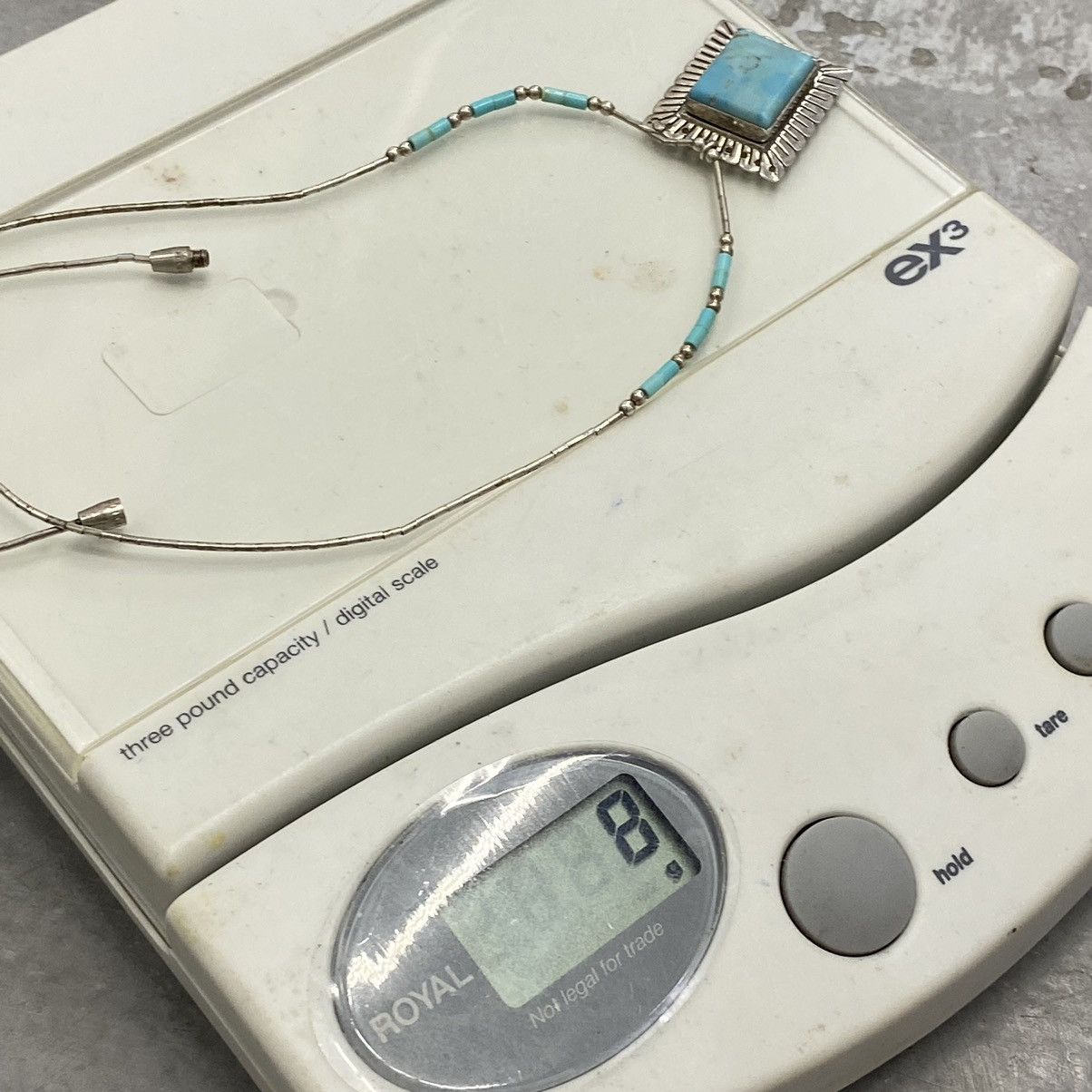 Kapital × Vintage Vtg 60s 70s Navajo Turquoise Sterling Square Concho Necklace Size ONE SIZE - 7 Thumbnail