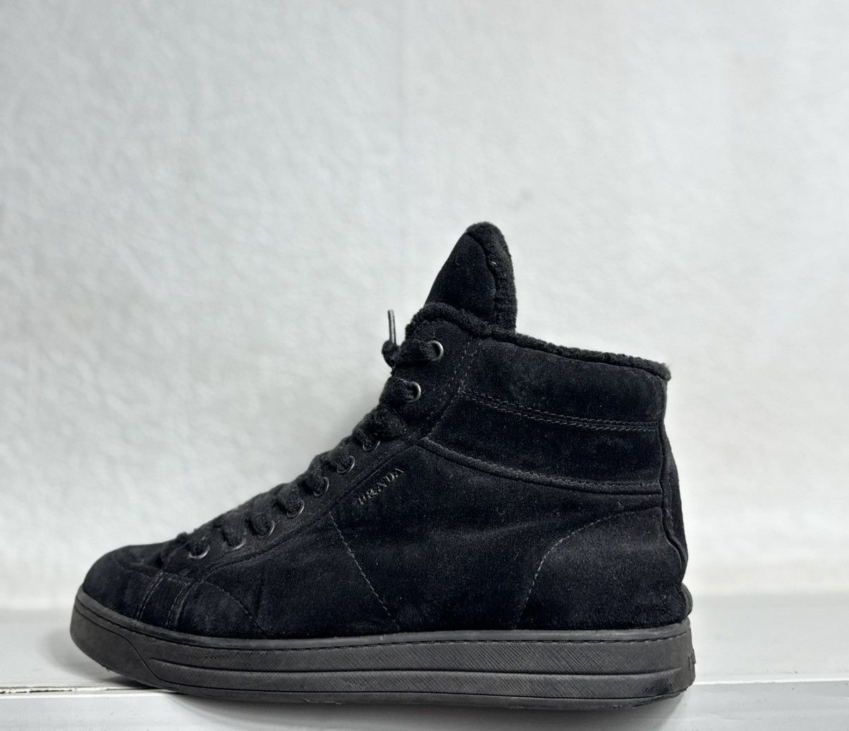 Prada Prada Suede Women’s Luxury High Top Sneakers Boots Size 38 Size US 7.5 / IT 37.5 - 10 Thumbnail