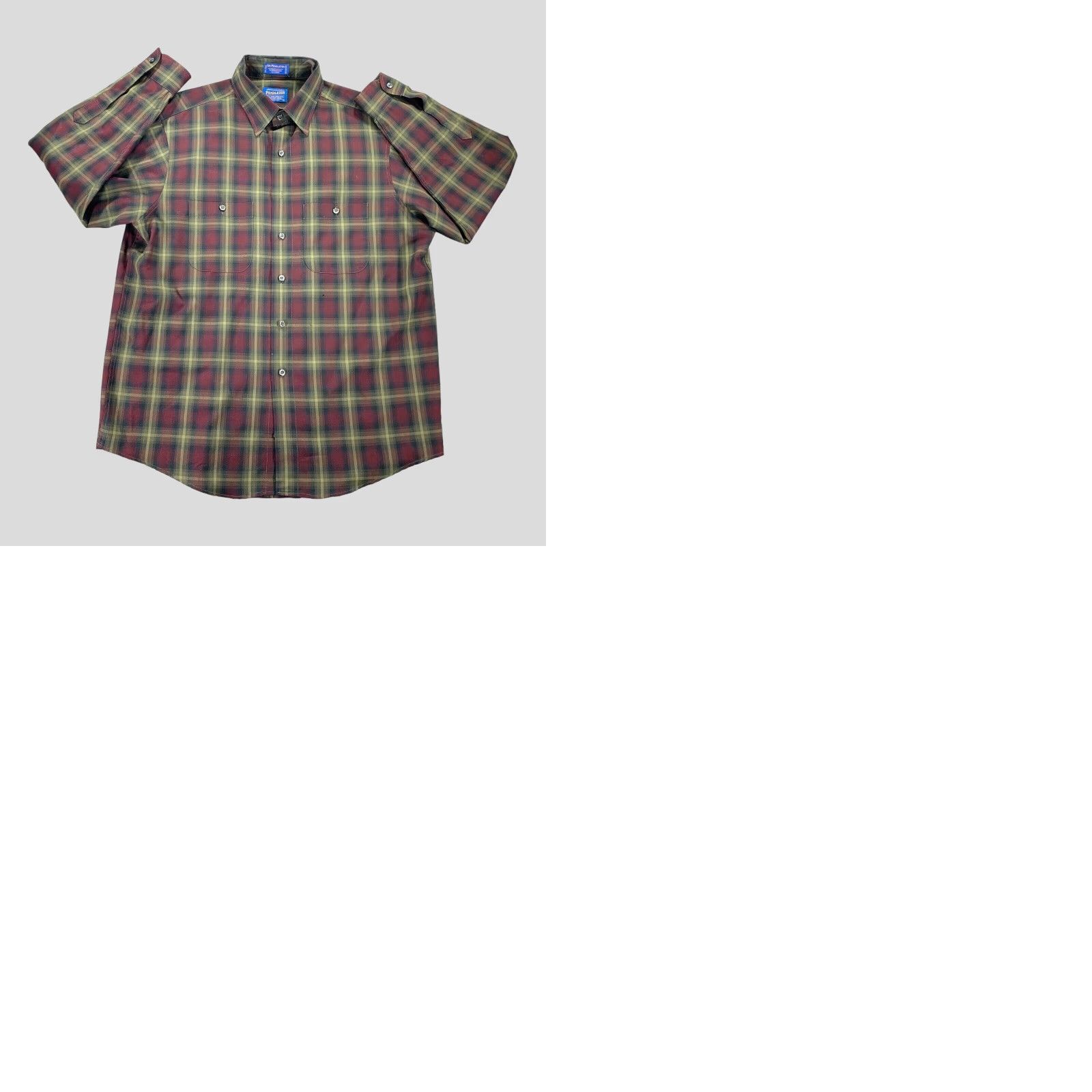 Pendleton VINTAGE Pendleton Shirt Mens XL Sir Pendleton Worsted Wool Plaid Button-Down *FLAW* Size US XL / EU 56 / 4 - 9 Thumbnail