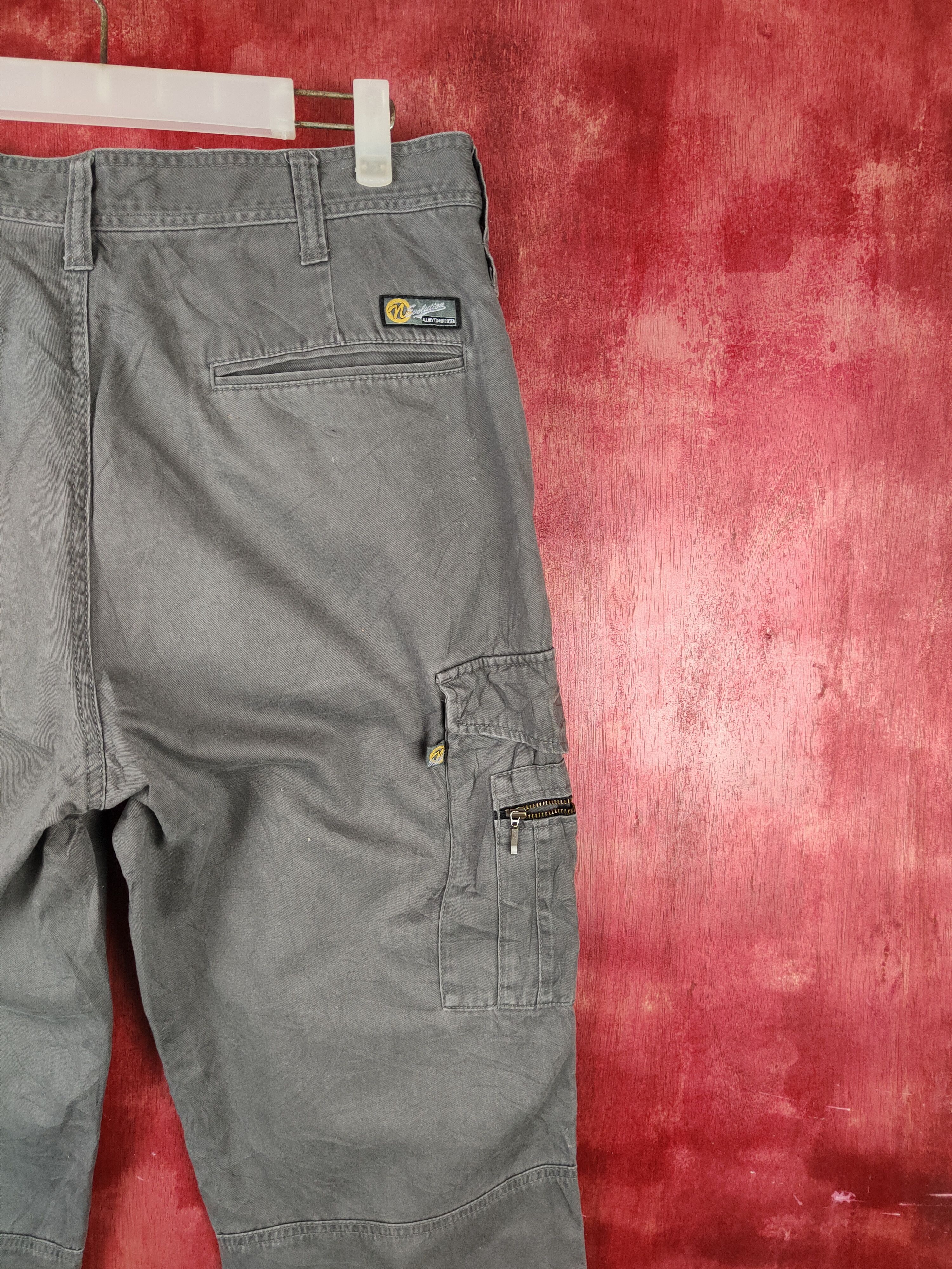 Japanese Brand n evolutions Dark Gray Multipocket Cargo Pants #S1281 Size US 33 - 12 Thumbnail