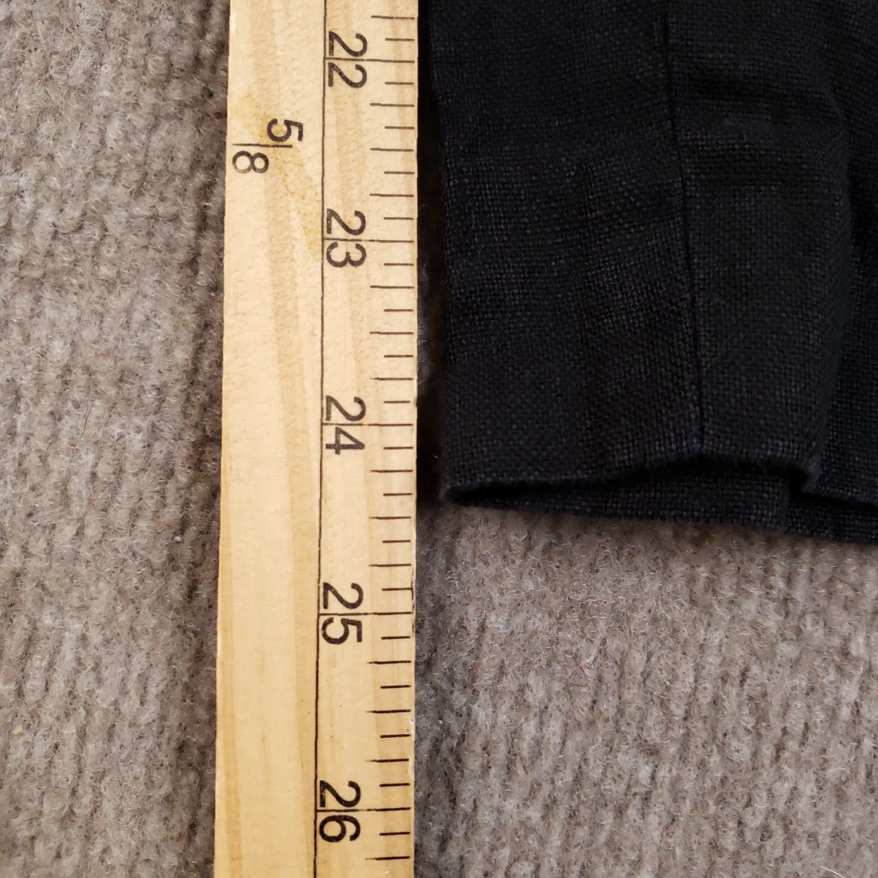 Talbots Talbots Pants Women Size 14 Black Heritage Pure Irish Linen Straight Cropped Leg Size 36" / US 14 / IT 50 - 3 Thumbnail