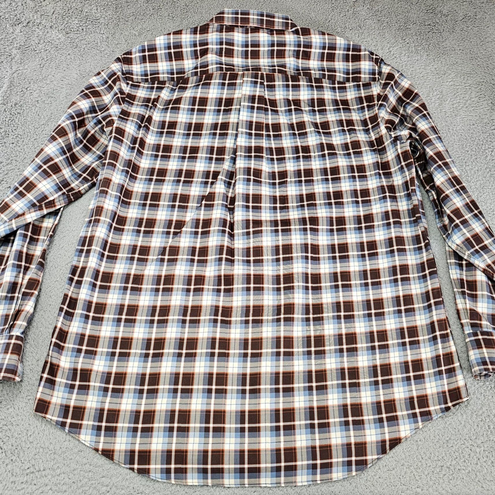 Jos. A. Bank Jos. A. Bank Shirt Mens L Brown Plaid Traveler Woven Cotton Long Sleeve Button-Up Casual Workwear 90s? Size US L / EU 52-54 / 3 - 6 Thumbnail