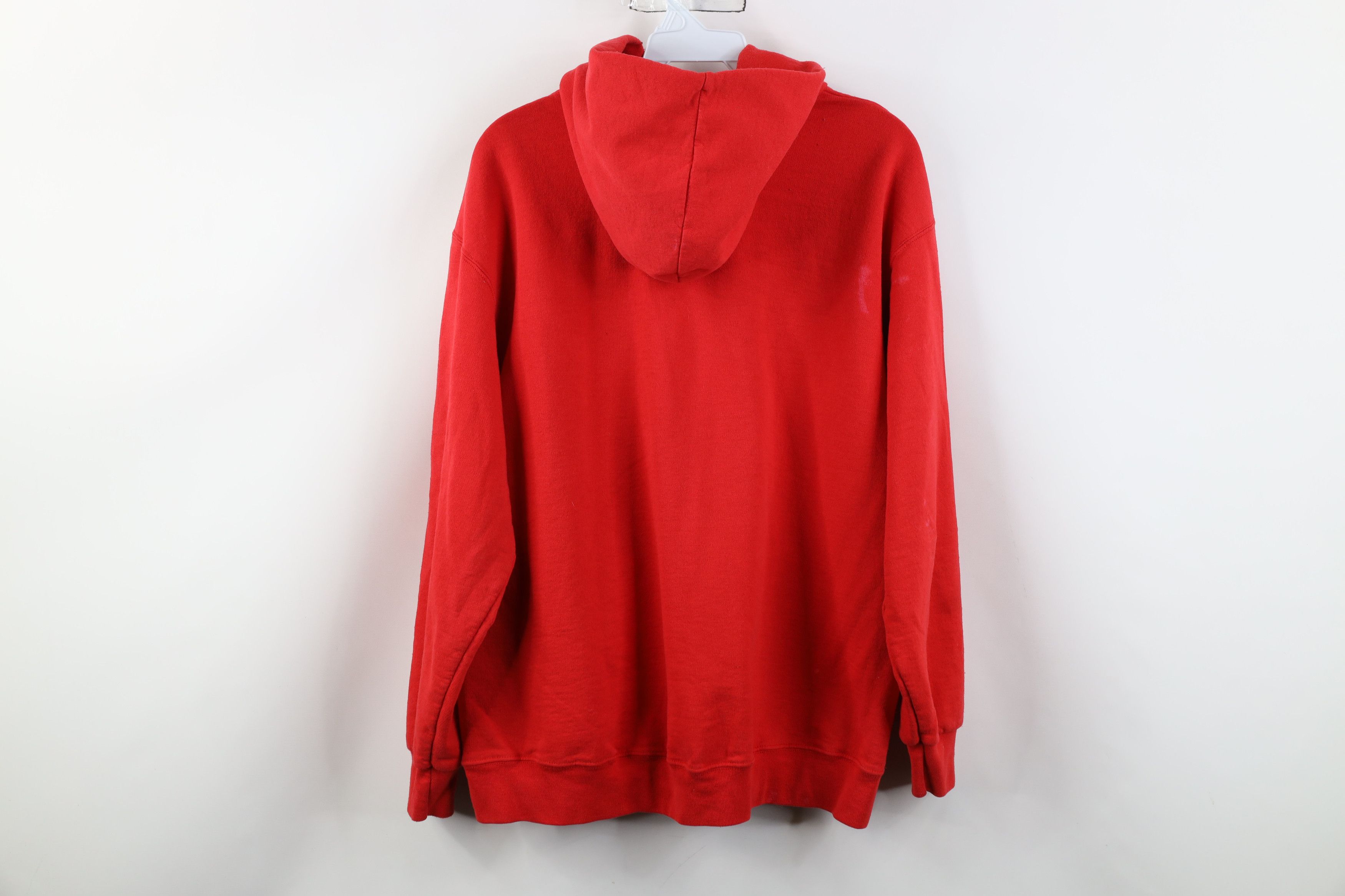 Vintage Vintage 90s Y2K Streetwear Blank Hoodie Sweatshirt Red Size US L / EU 52-54 / 3 - 14 Thumbnail