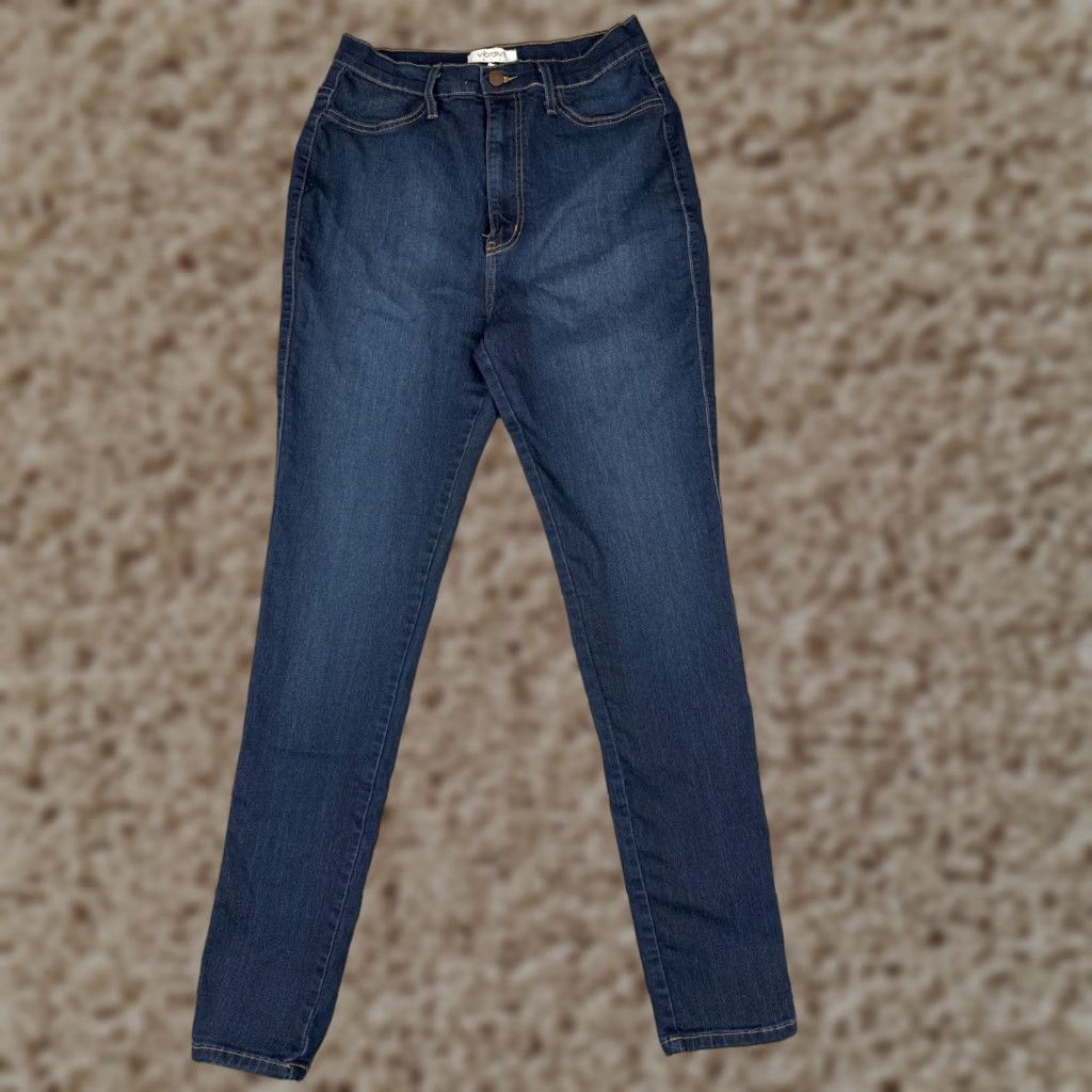 Vintage Vibrant Vibrant MIU Jeans Juniors 28x30 Blue Denim Skinny High Rise 28 Women Jeans Fall Summer Winter 15 5-Pocket Mens Womens Girls Boys? Size 36" / US 14 / IT 50 - 1 Thumbnail