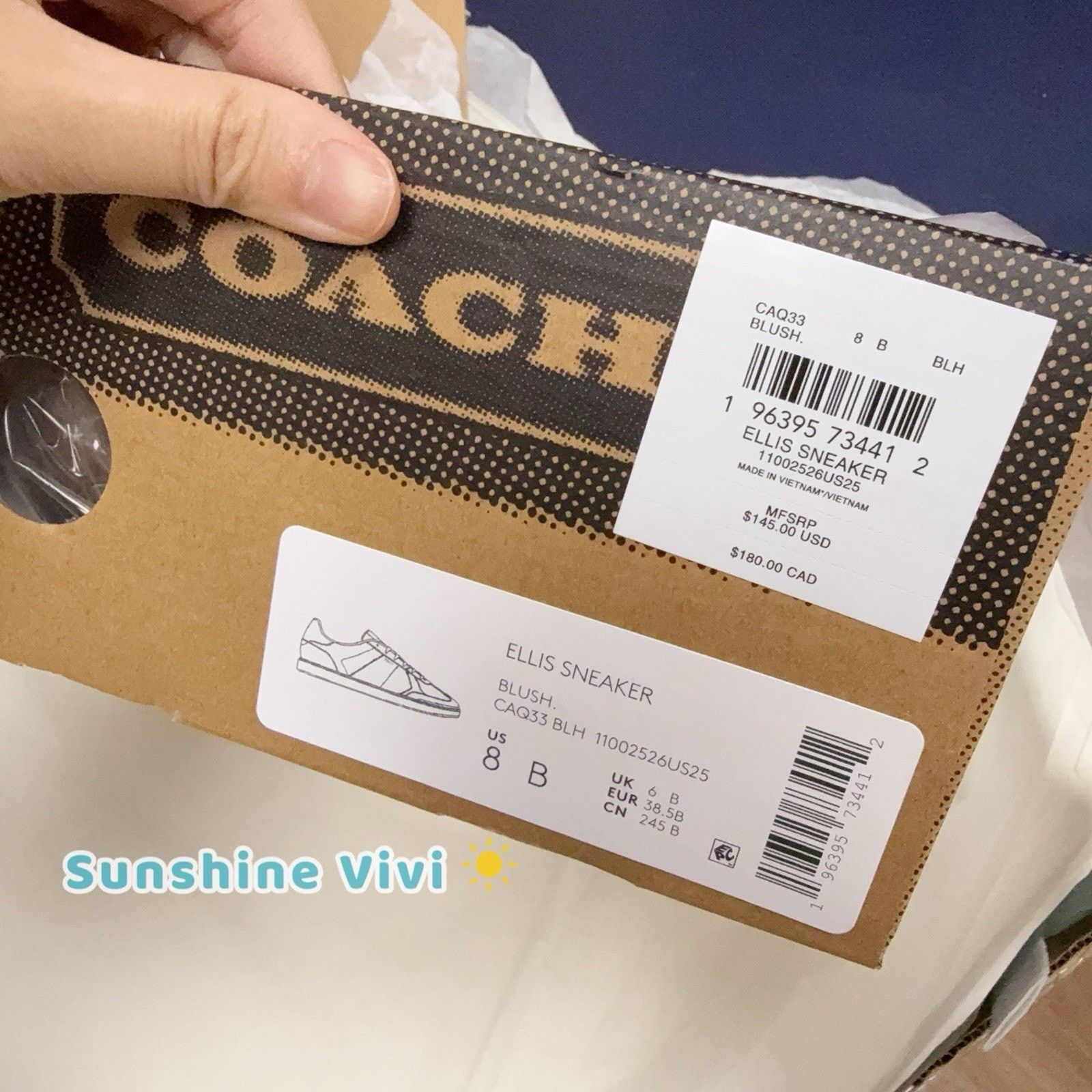 Coach NWT Coach Women's Ellis Sneaker Blush CAQ33 US 8 Size US 8 / IT 38 - 4 Thumbnail