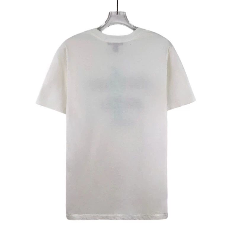 Louis Vuitton Louis Vuitton White logo monogrammed chain cotton crew nec Size M / US 6-8 / IT 42-44 - 2 Thumbnail