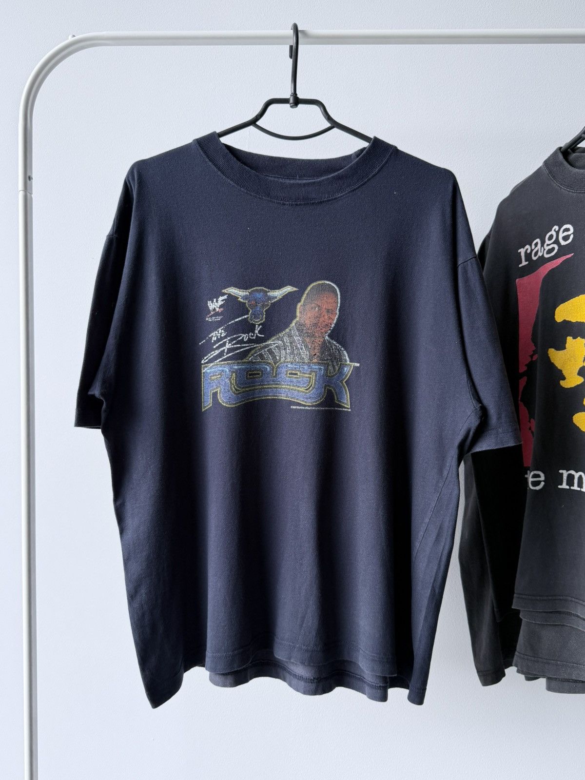 WWF Vintage The Rock Wwf WWE Wrestling T-Shirt Tee Size US L / EU 52-54 / 3 - 1 Thumbnail