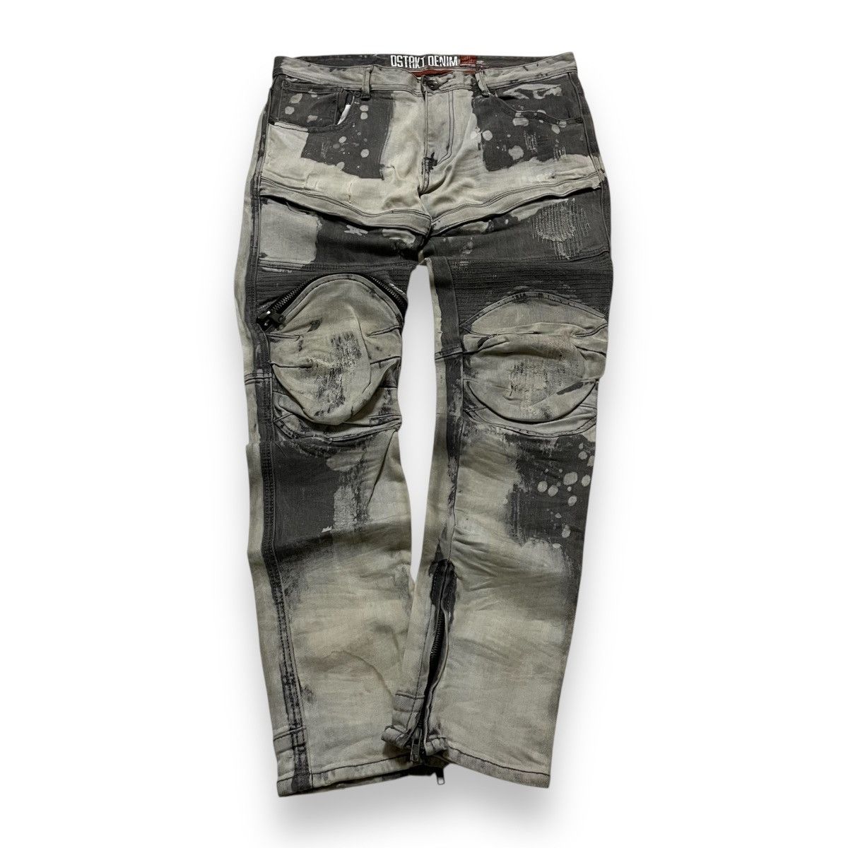 20471120 ORIGINAL BONDAGE ZIPPER ACID WASH DSTAKT DENIM (36×42) Size US 36 / EU 52 - 2 Thumbnail