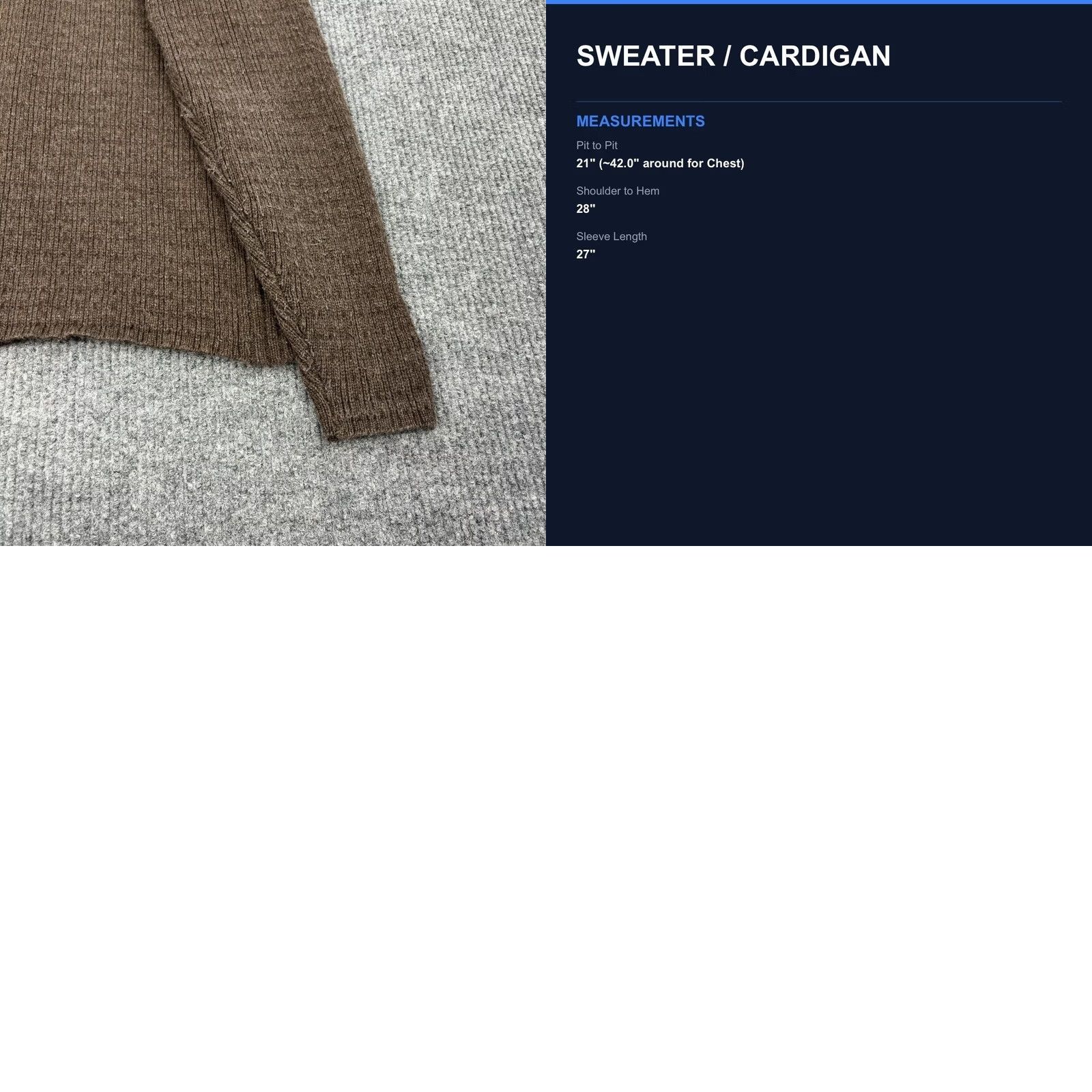 Eastern Mountain Sports Eastern Mountain Sports Sweater Mens L Brown Full Zip Wool Ribbed Knit Gorp Size US L / EU 52-54 / 3 - 8 Thumbnail