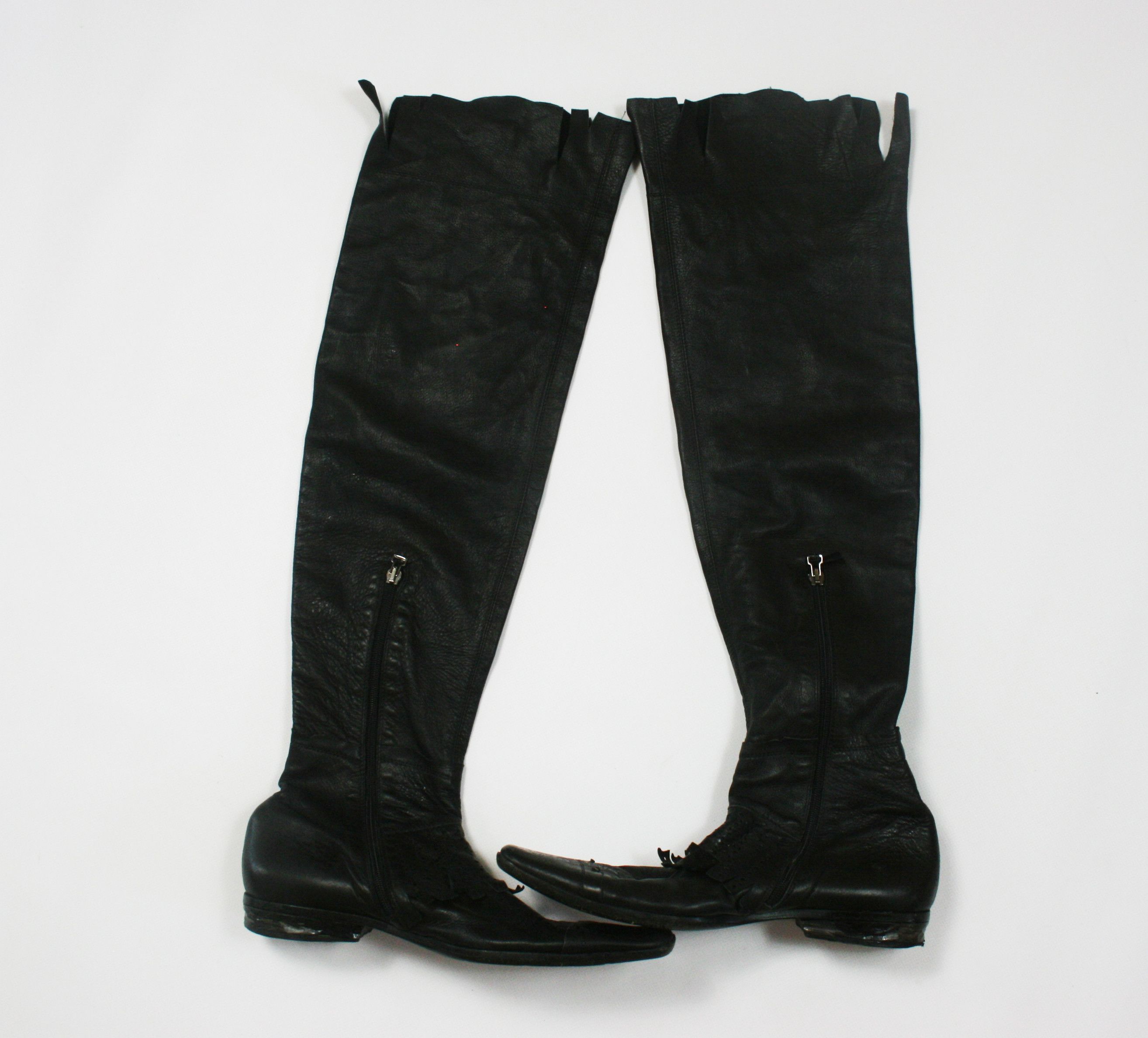 Marsell Square Toe Avant-Garde Leather High Boots Size US 9 / IT 39 - 2 Thumbnail