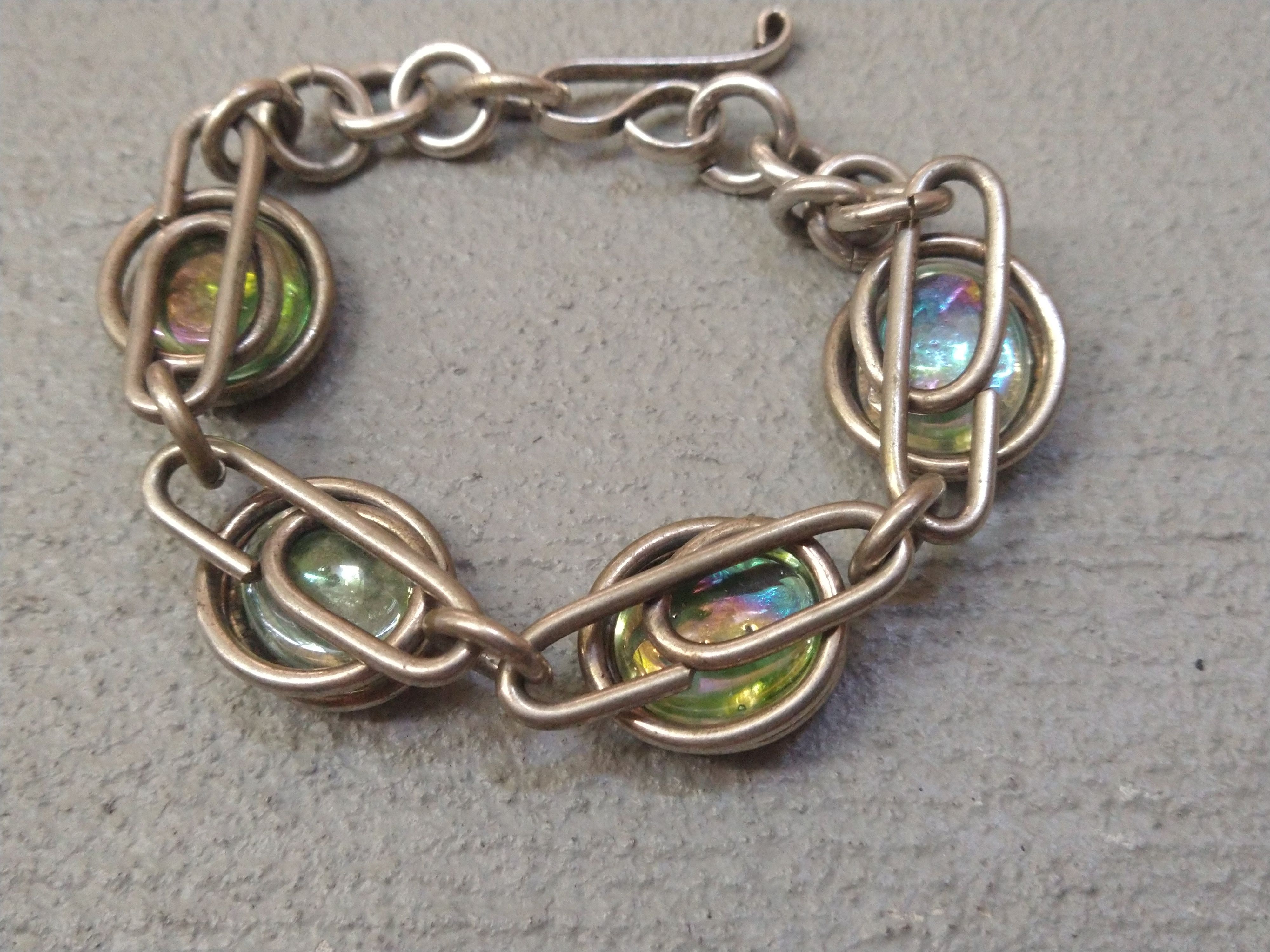 Jewelry × Vintage Vintage Sterling Silver Bracelet 8.25" Marble Modern Size ONE SIZE - 7 Thumbnail