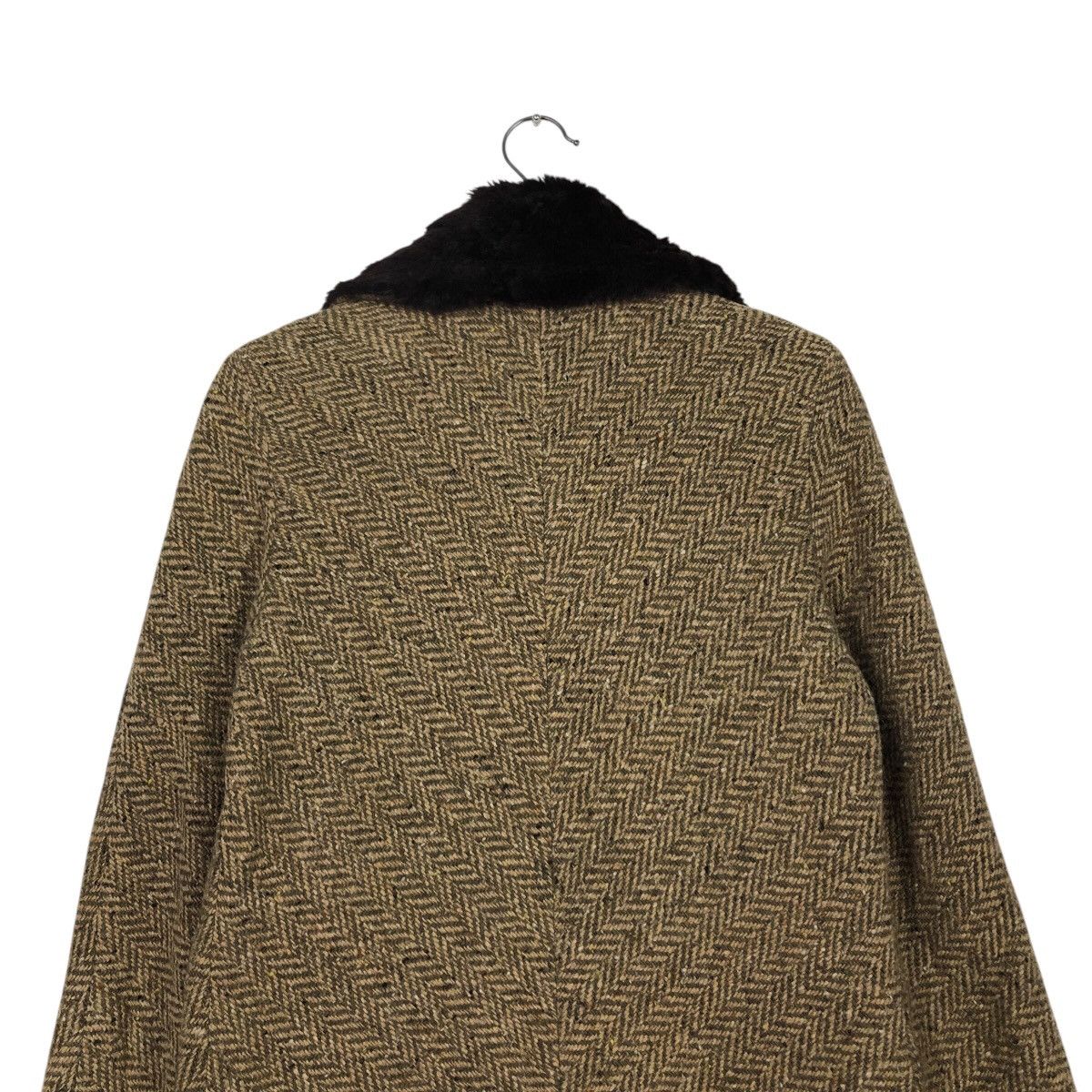 Japanese Brand 📌Vintage Wool Jacket DKNY Mink Fur Collar Size US M / EU 48-50 / 2 - 9 Thumbnail