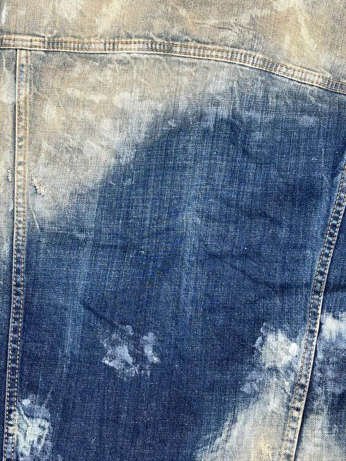 Dsquared2 SS2013 Dsquared2 Blue Distressed Leopard Collar Denim Vest Size US M / EU 48-50 / 2 - 12 Thumbnail