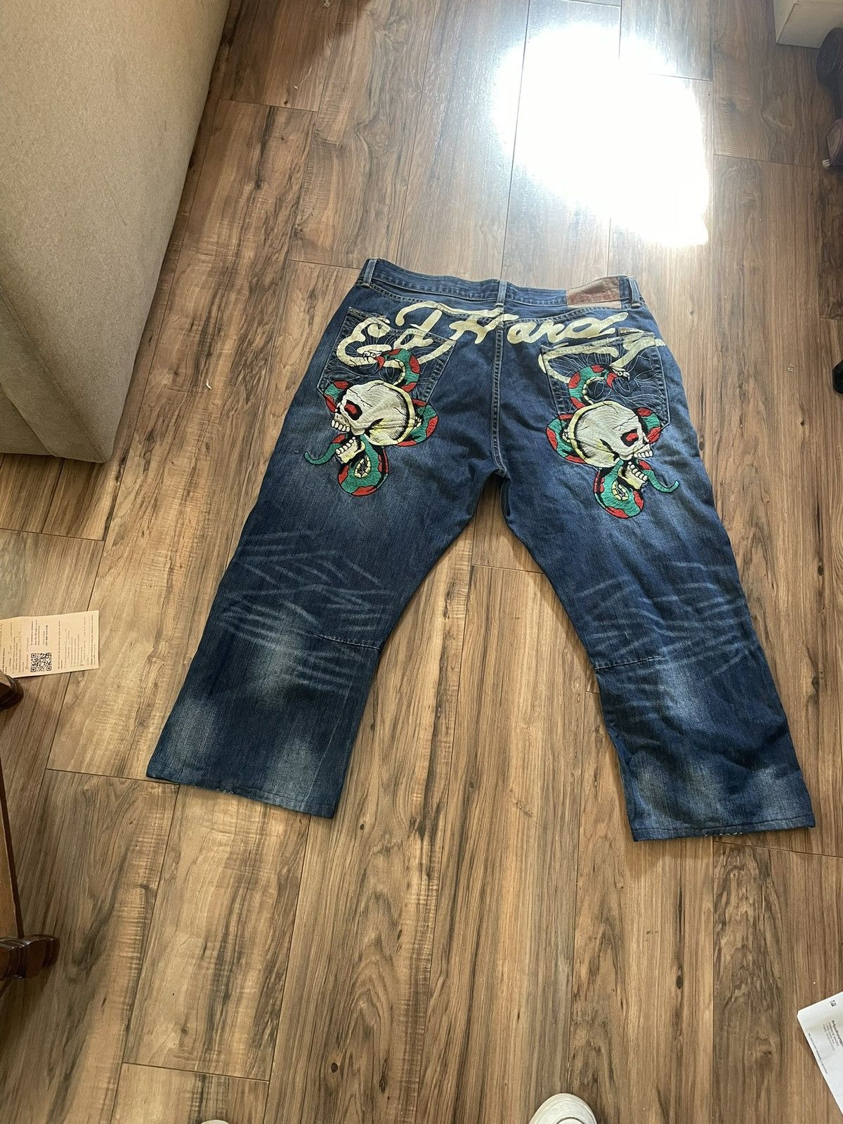 Ed Hardy Skull with snake Ed hardy embroidery stitching Size US 42 / EU 58 - 1 Thumbnail