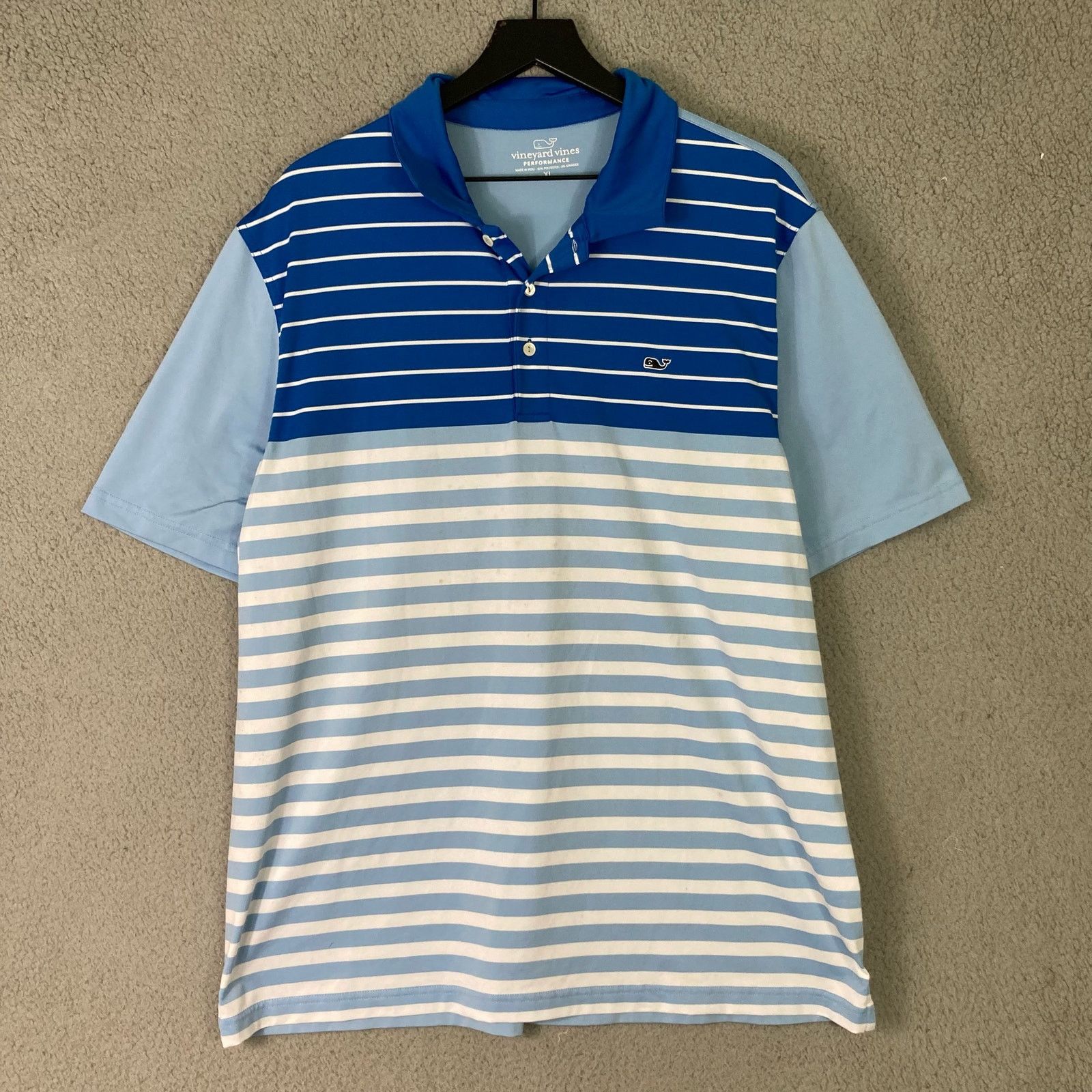 Vineyard Vines Vineyard Vines Men's XL Blue Spandex Golf Shirt Performance Size US XL / EU 56 / 4 - 3 Thumbnail