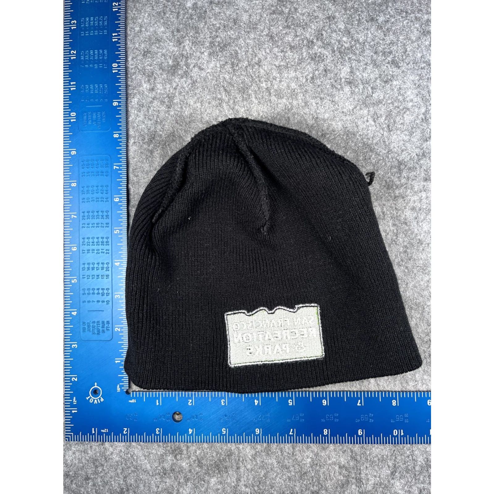 Vintage Bayside Beanie Mens One Size Black Knit San Francisco Recreation & Parks Logo Patch Streetwear Winter Casual City Nature Outdoor Mens Hat Size ONE SIZE - 5 Thumbnail