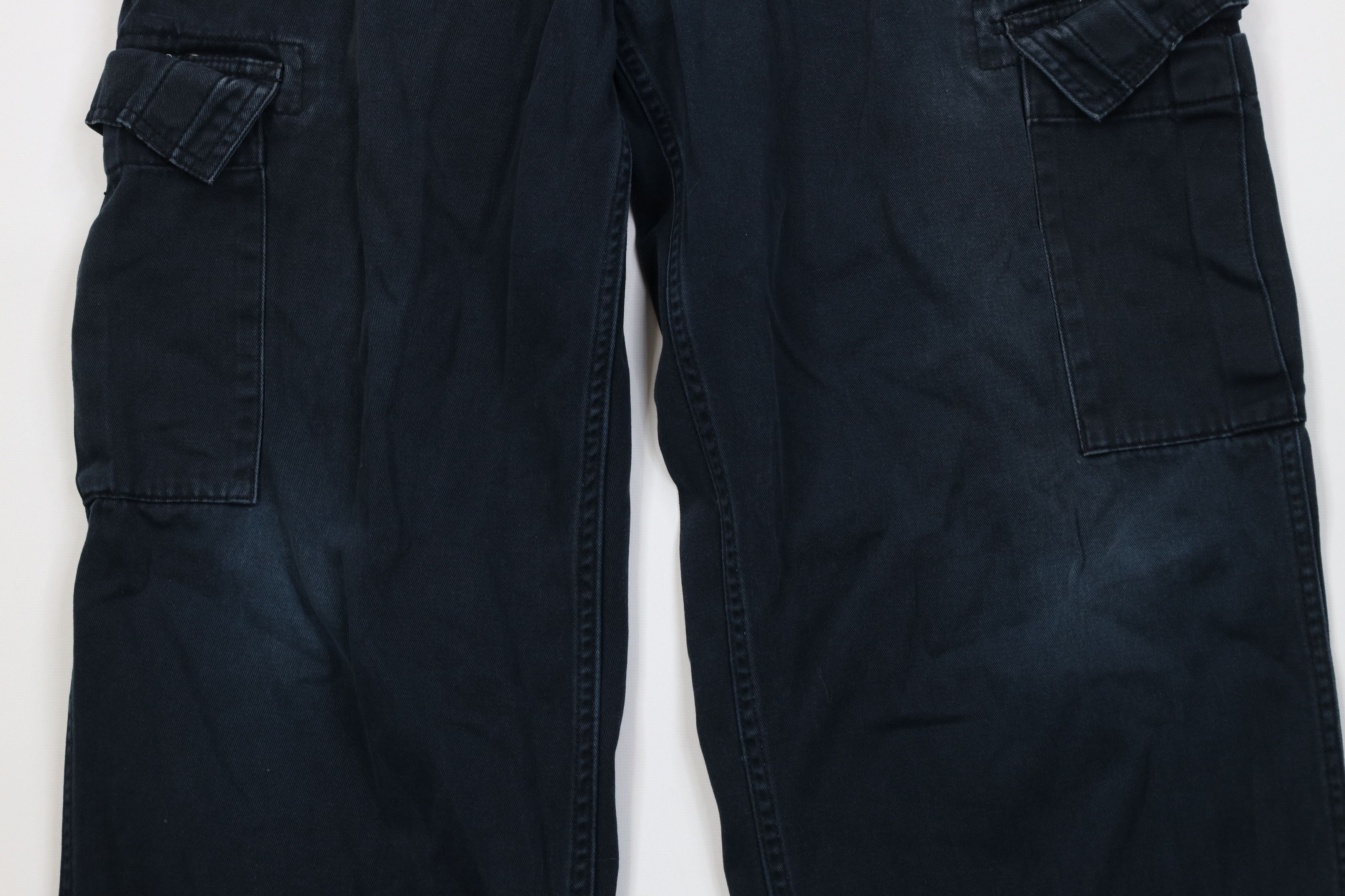 Vintage Vintage 90s Y2K Streetwear Baggy Wide Leg Cargo Pants Blue Size US 34 / EU 50 - 3 Thumbnail