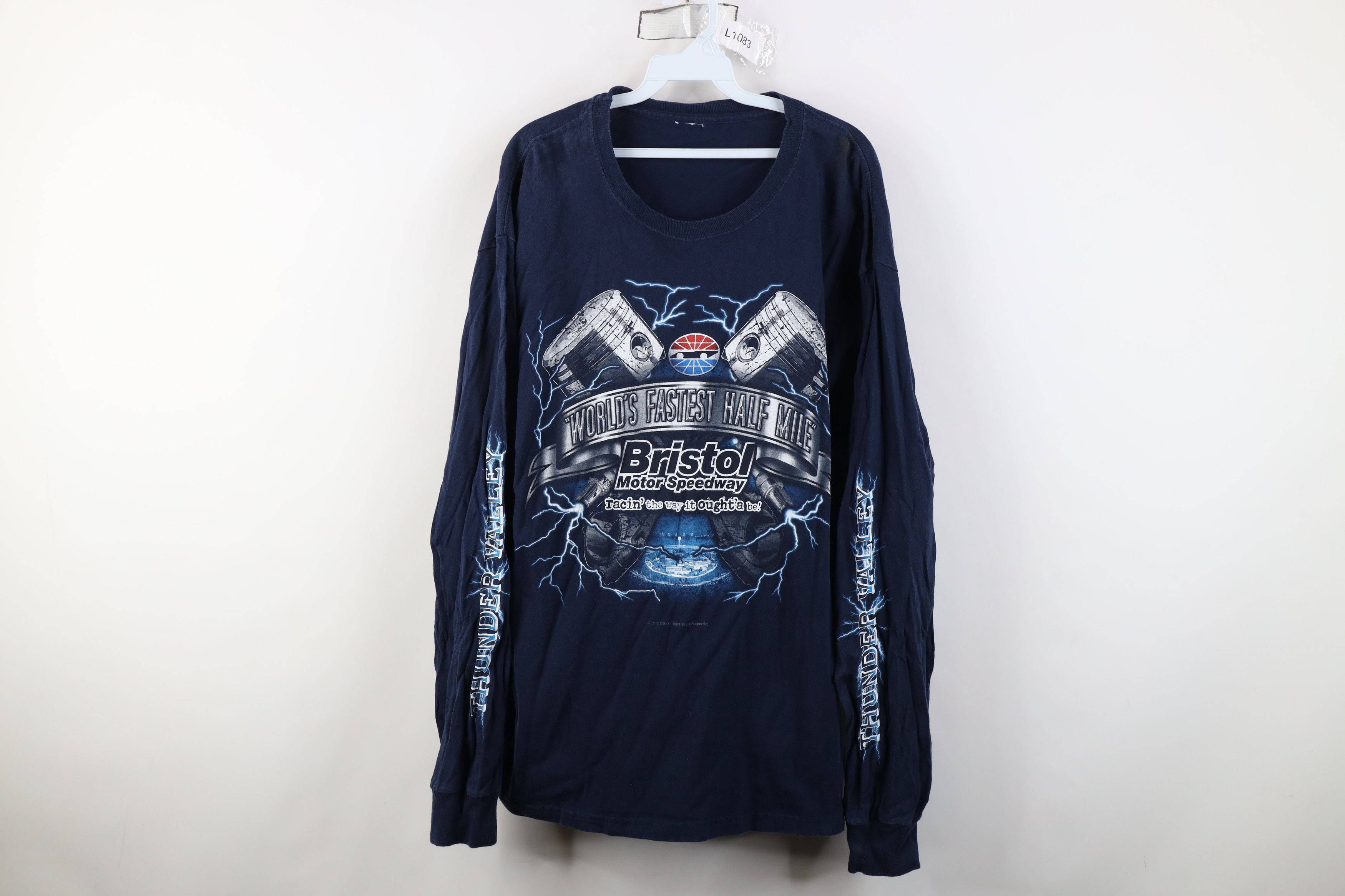 Vintage Vintage Y2K Bristol Motor Speedway Thunder Lightning T-Shirt Size US XL / EU 56 / 4 - 1 Thumbnail