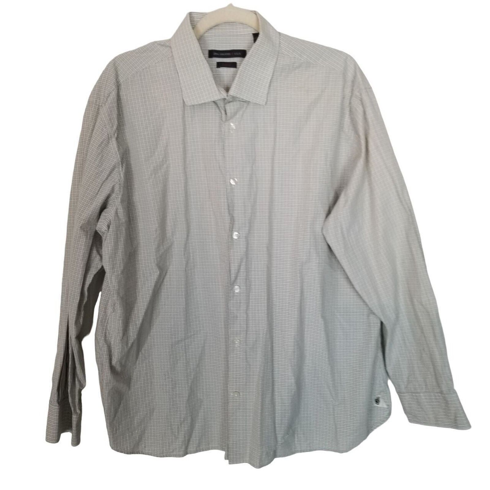 John Varvatos John Varvatos Mens Plaid Dress Shirt 32/33 Designer Career Size US XXL / EU 58 / 5 - 1 Thumbnail