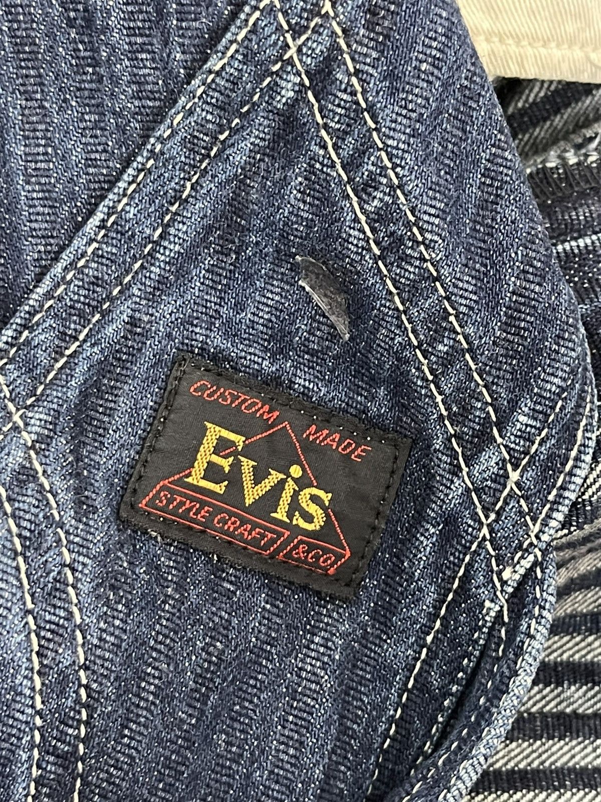 Evisu Rare Vtg 90s Evisu Overalls Denim Workwear 2🟦5 Size US 35 - 19 Thumbnail