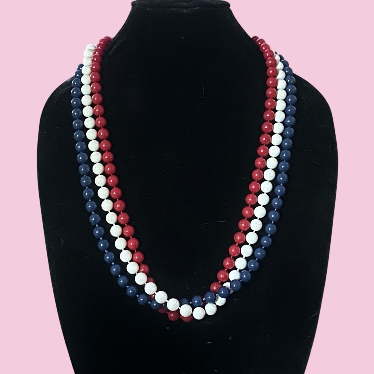 Vintage Vintage patriotic bead necklace/belt Size ONE SIZE - 1 Thumbnail