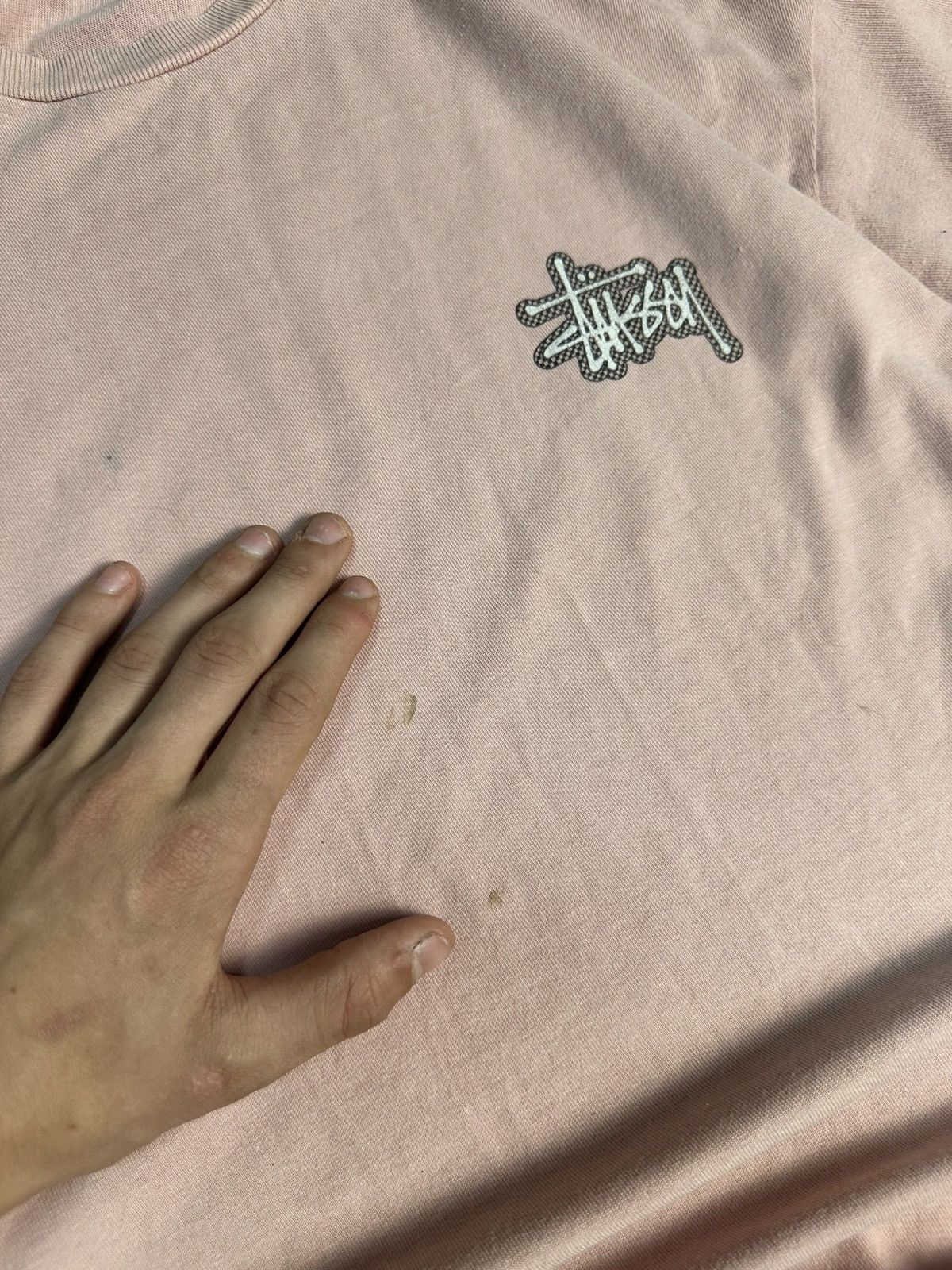 Stussy Vintage Stussy T Shirt Tee Pink Big Logo Baggy Y2K Retro Size US L / EU 52-54 / 3 - 9 Thumbnail