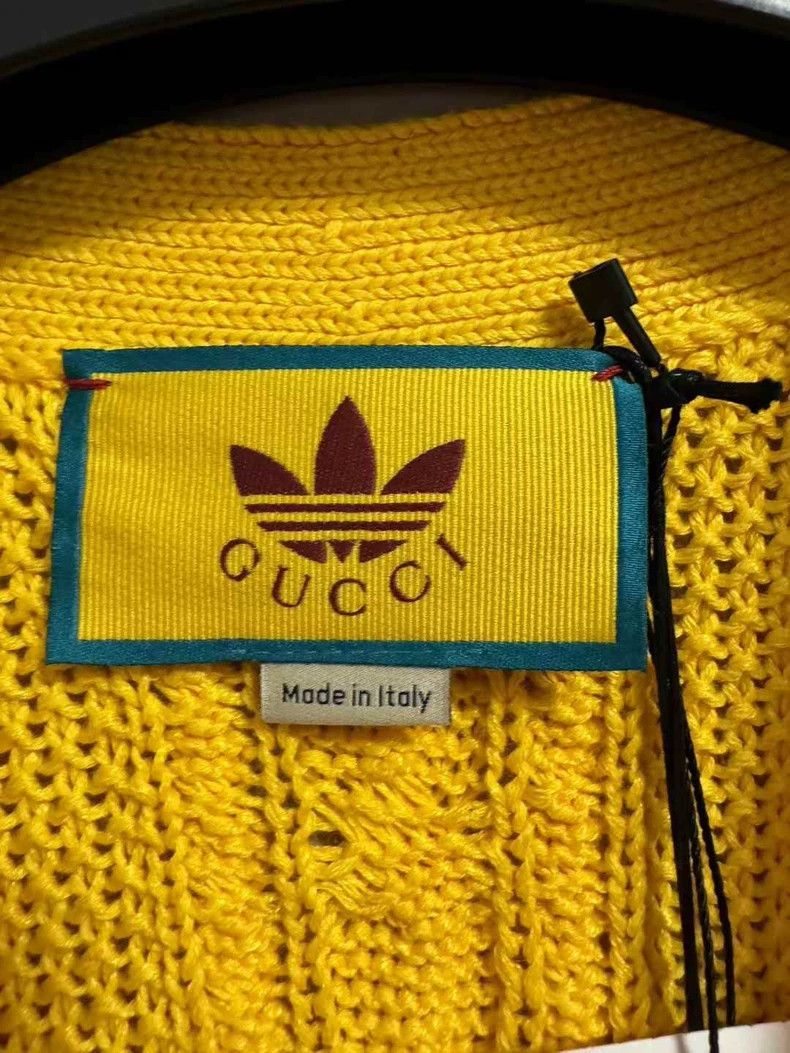Gucci Gucci Adidas co-branded yellow and white knitted cardigan j Size US S / EU 44-46 / 1 - 3 Thumbnail