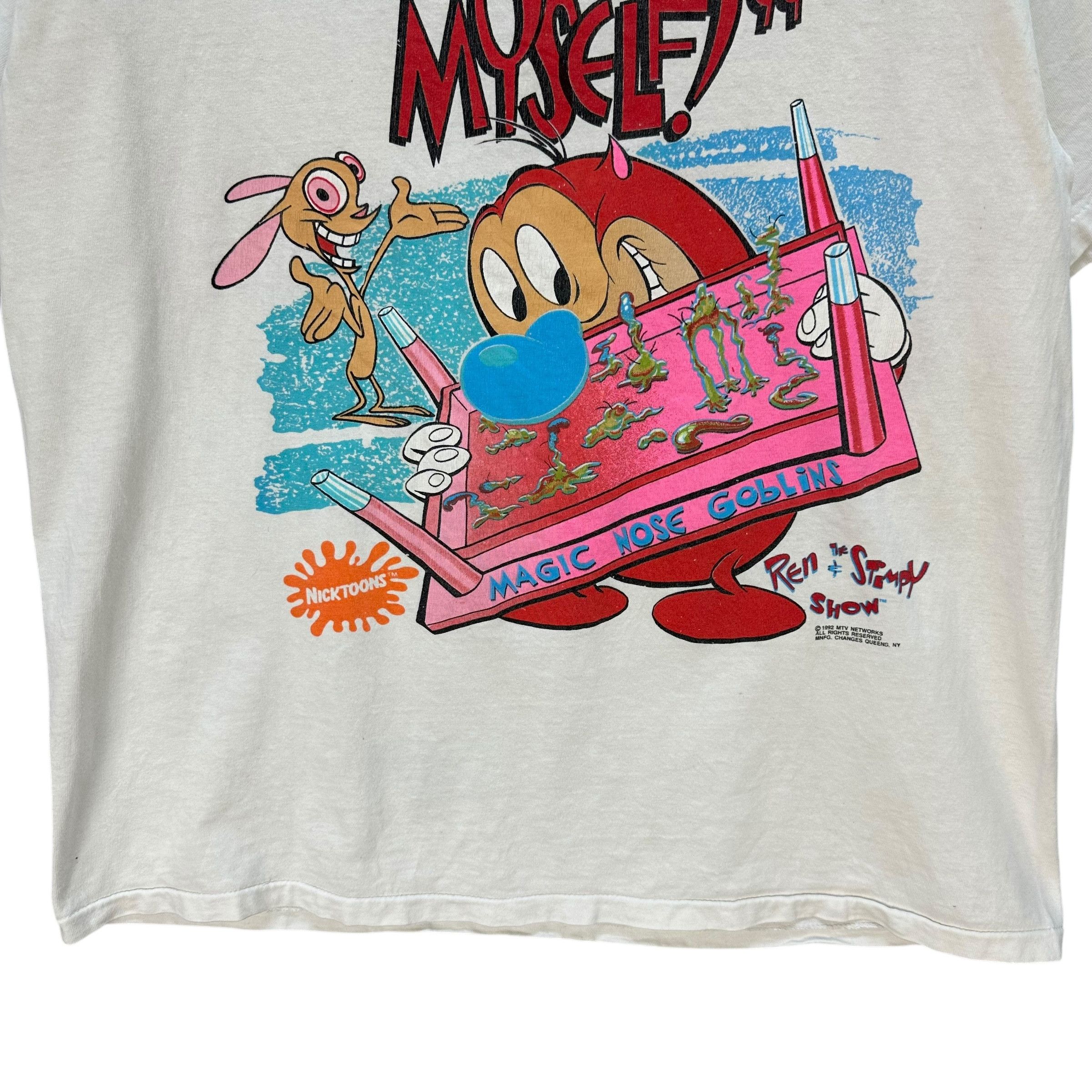 Nickelodeon Vintage 90's THE REN & STIMPY SHOW Graphic T Shirt #A80-1929 Size US XL / EU 56 / 4 - 6 Thumbnail