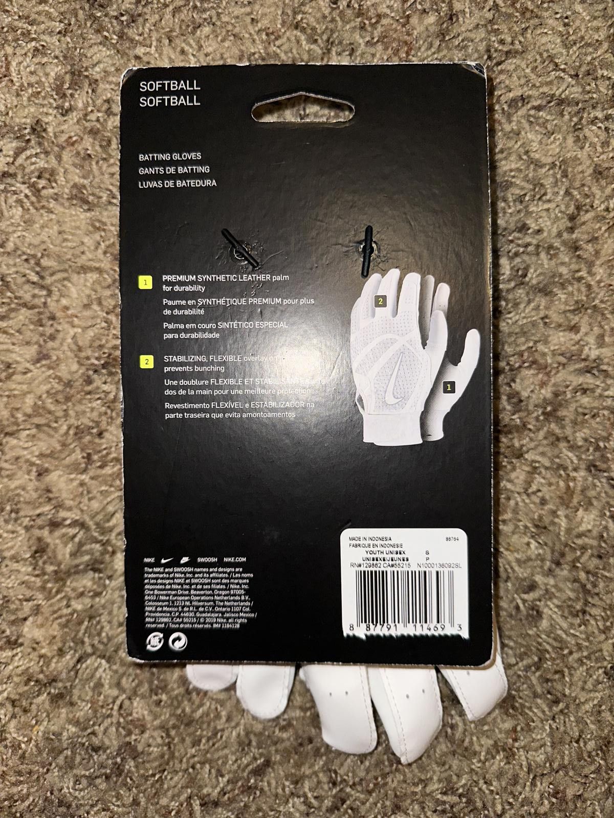 Nike Nike YouthAlpha Huarache Edge Batting Gloves Size ONE SIZE - 5 Thumbnail