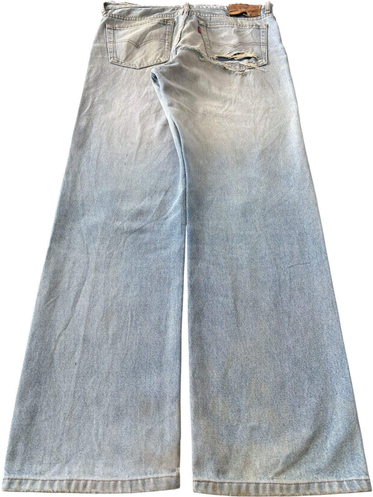 Levi's Vintage 90s Levis 518 Faded Wash Distressed Loose Jeans Size US 33 - 2 Thumbnail