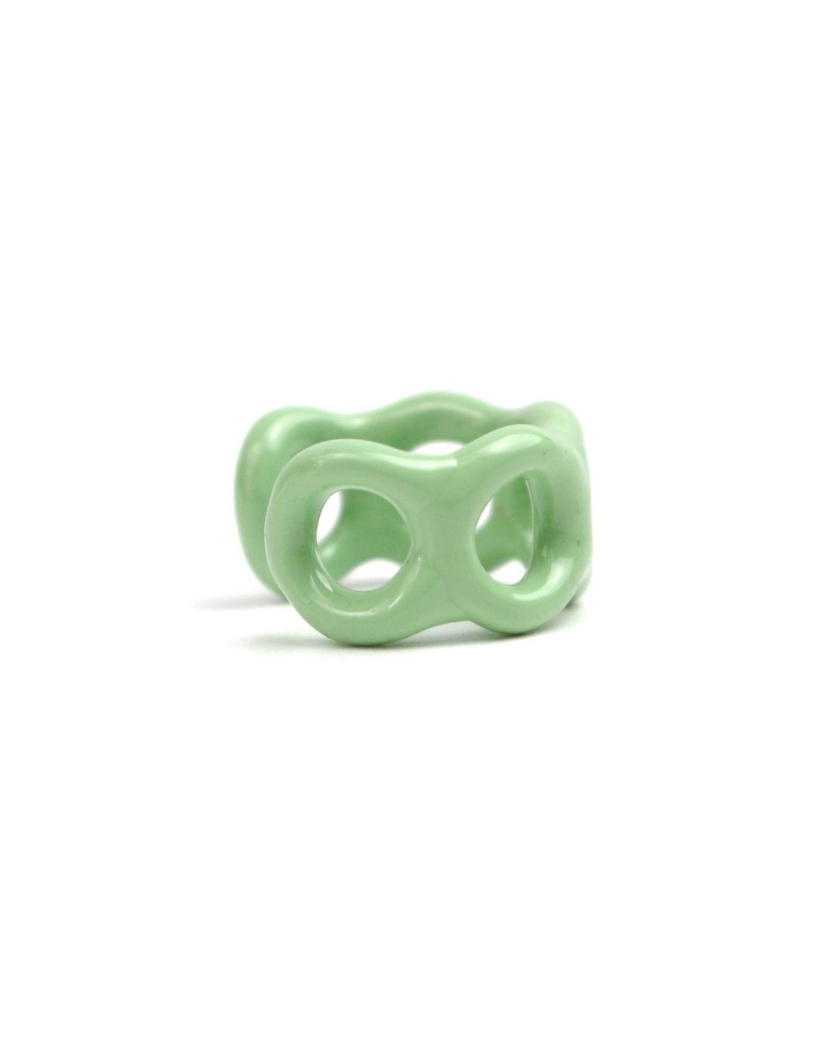Hysteric Glamour 2000S JAPANESE MADE CHUNKY MINT GREEN ENAMEL RING Size ONE SIZE - 3 Thumbnail