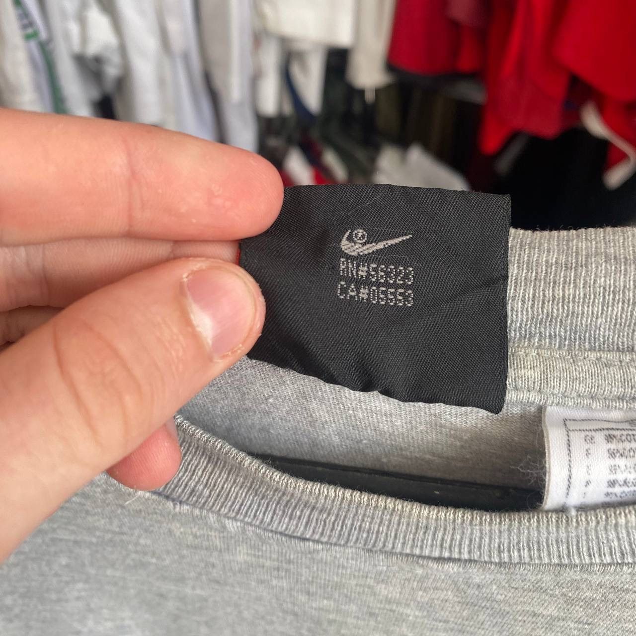 Nike × Vintage Vintage Nike Big Swoosh 90’s streetwear oversized tee Size US L / EU 52-54 / 3 - 6 Thumbnail