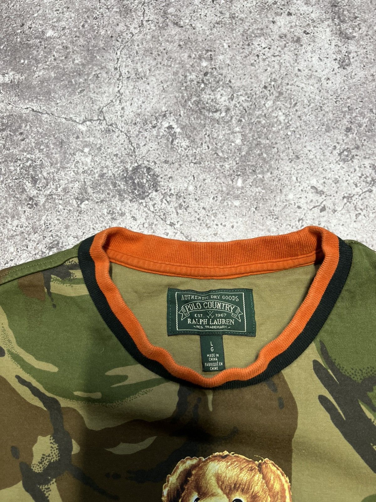 Polo Ralph Lauren Ralph Lauren Polo Bear Camo Sweatshirt Big Logo Sz L Size US L / EU 52-54 / 3 - 6 Thumbnail