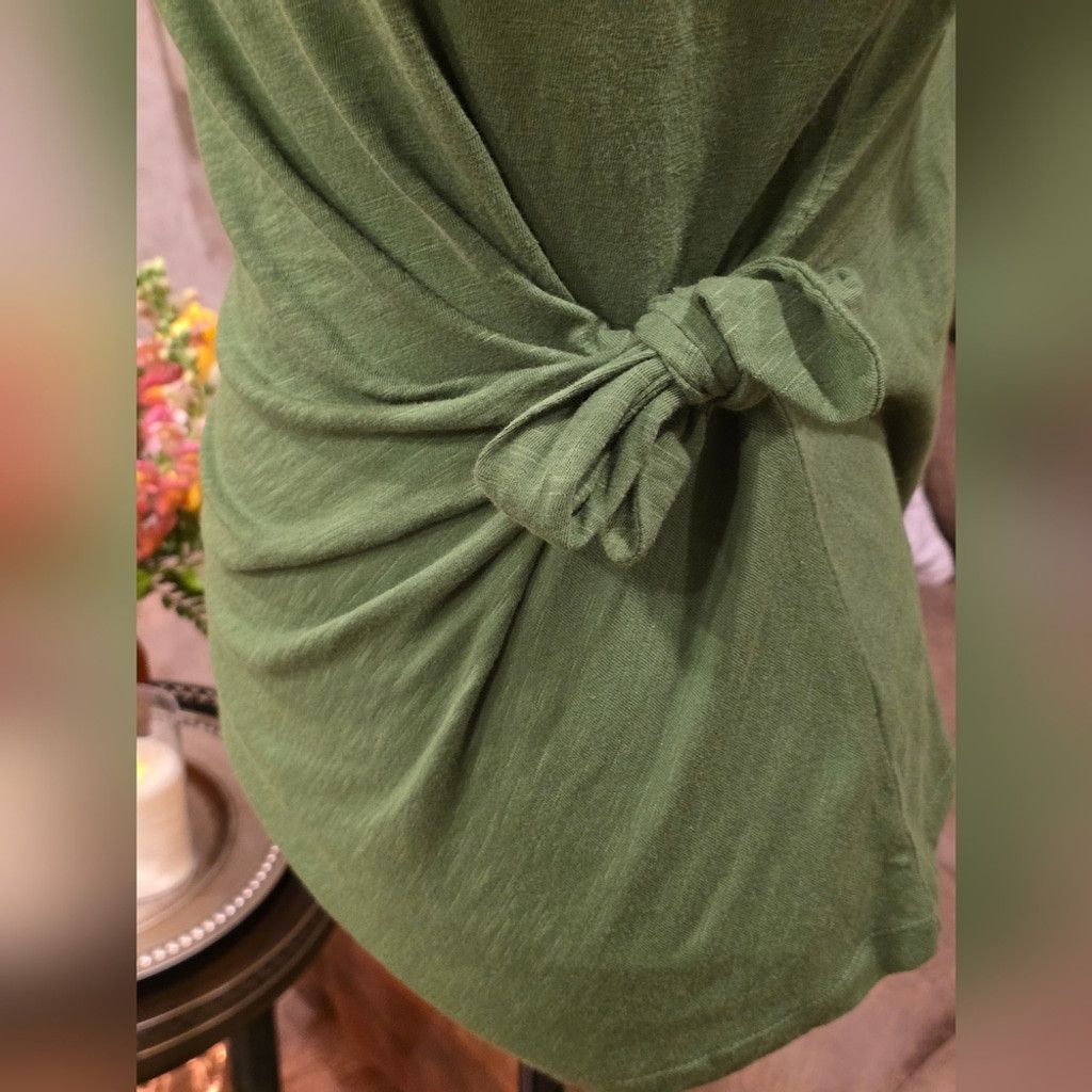 Walmart Green Short Sleeve Top Women's Elegant Size XS / US 0-2 / IT 36-38 - 6 Thumbnail