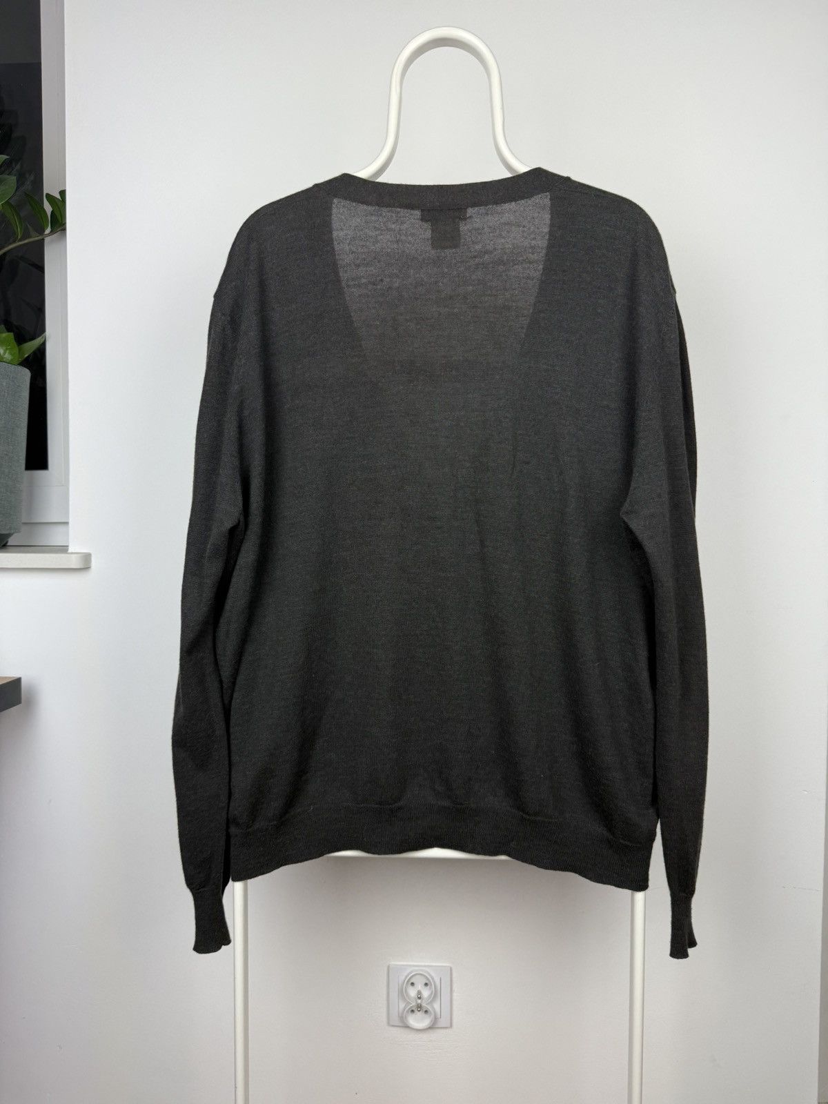 Dries Van Noten Grey Wool Cardigan Size US L / EU 52-54 / 3 - 6 Thumbnail