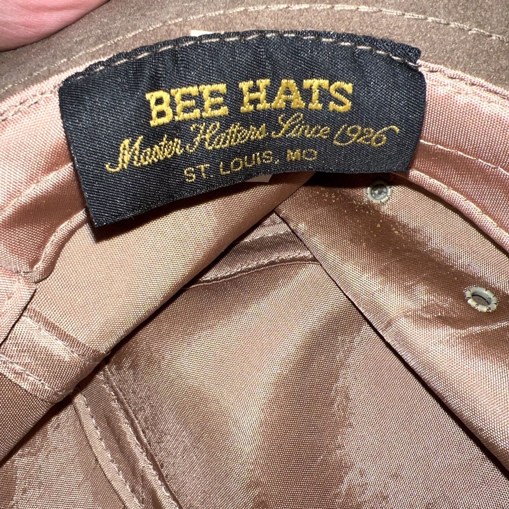 Vintage VINTAGE Bee Hats Hat Bucket Leather Brown Small Men Adult S Size ONE SIZE - 4 Thumbnail