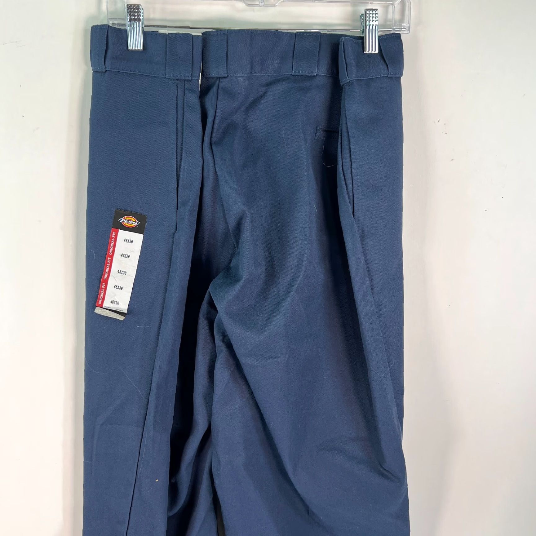 Dickies Dickies Mens 874 Original Fit Straight Leg Flat Front Blue Chino Pants 46X30 (Regular) MENS Flat Front, Chino, 874, Blue, Pants, 46x30 Size US 30 / EU 46 - 4 Thumbnail