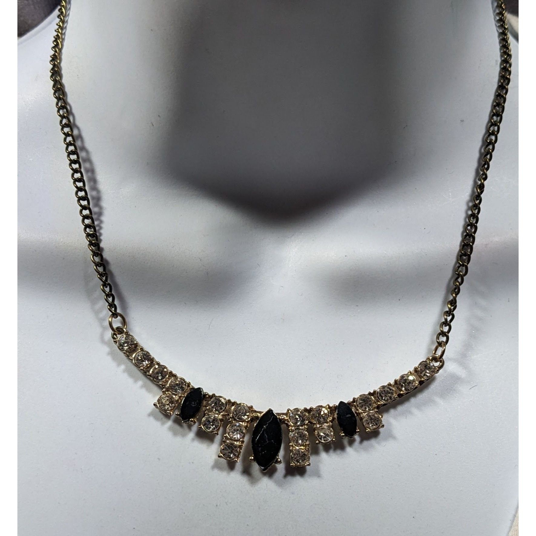 Other Vintage Glam Rhinestone Statement Formal Necklace Size ONE SIZE - 4 Thumbnail