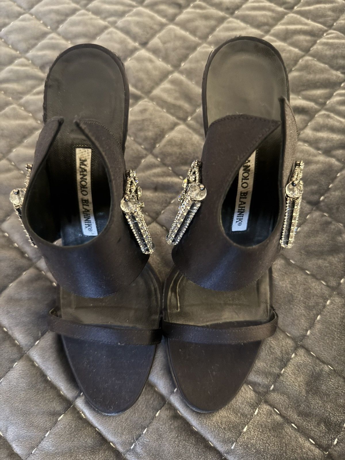 Manolo Blahnik Manolo Blahnik Black Crystal Heels Size US 6.5 / IT 36.5 - 3 Thumbnail
