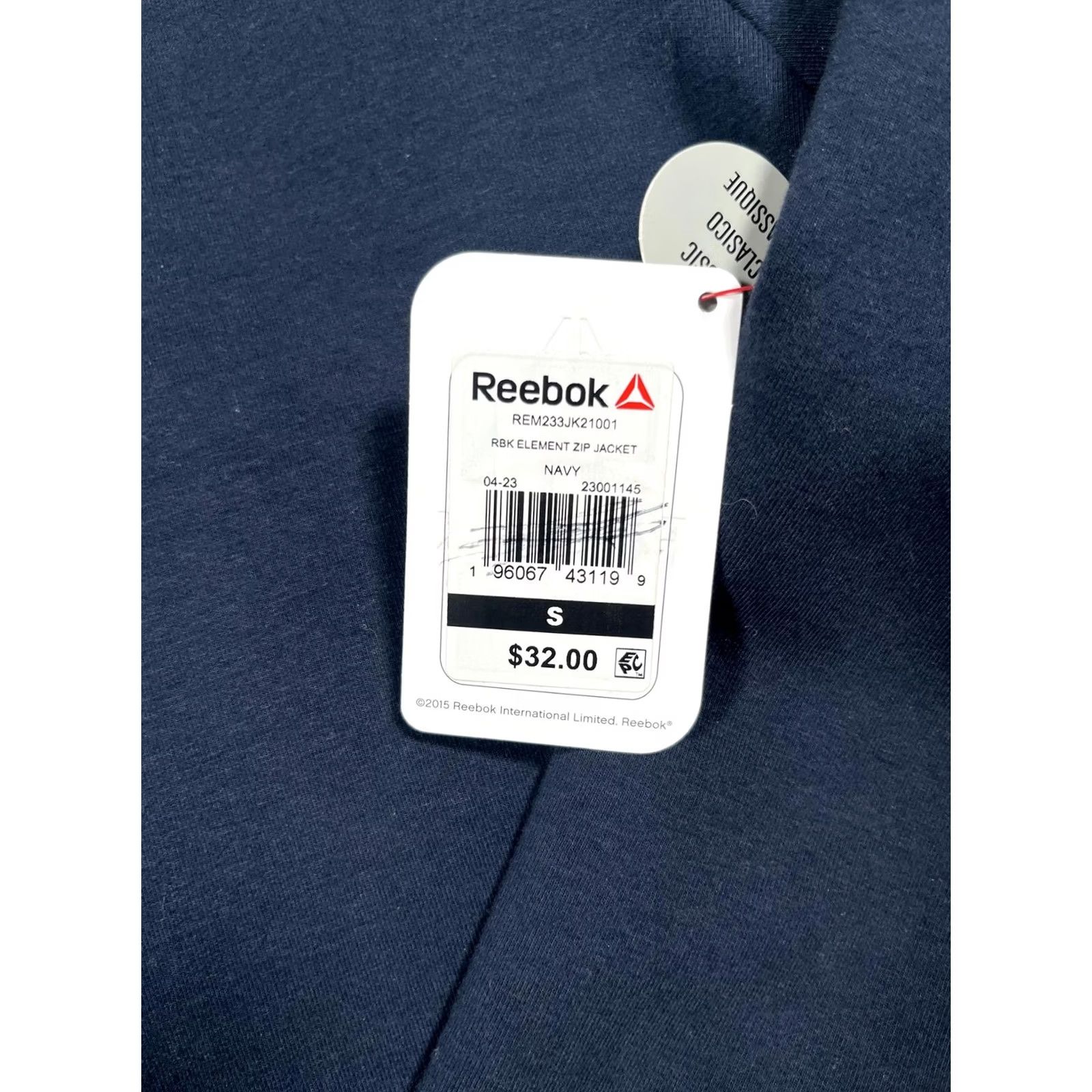 Reebok Reebok Classic Hoodie Mens S Navy Full Zip Pockets Size US S / EU 44-46 / 1 - 4 Thumbnail