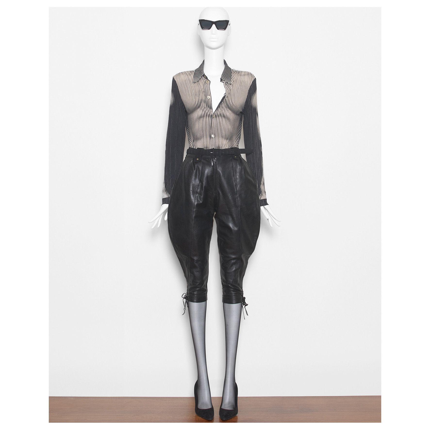 image of Mormorph Muscle Torso Jean Paul Gaultier Shirt Ss1996 in Black/White, Men's (Size Medium)