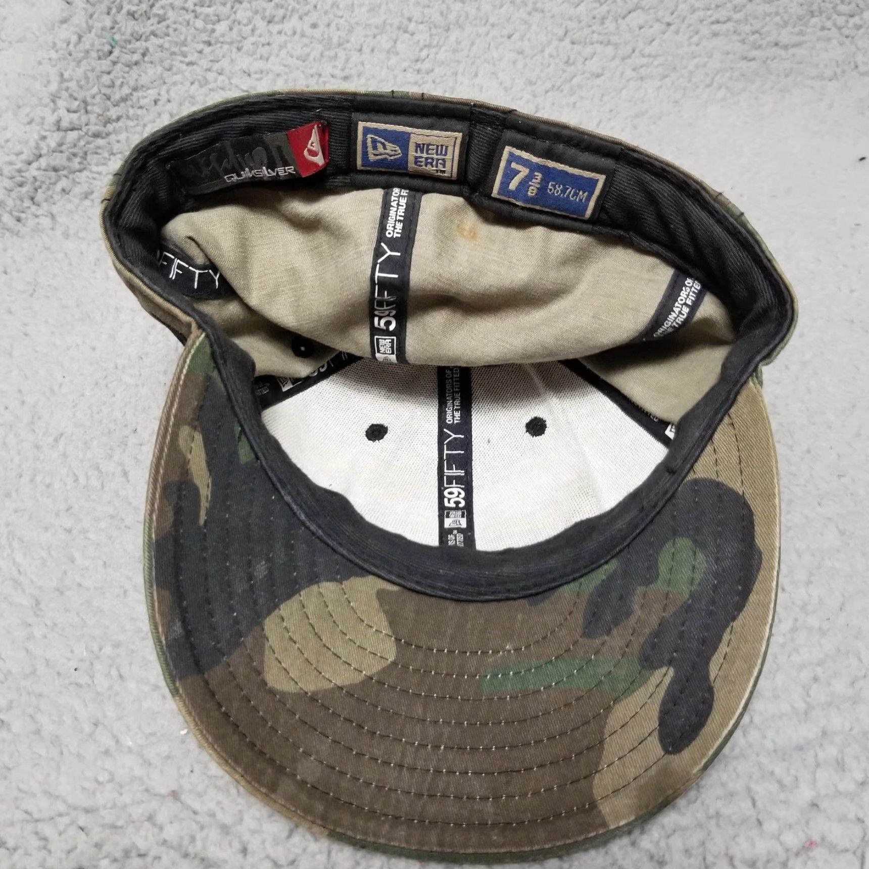 Quiksilver Quiksilver Cap Fitted 59FIFTY New Era Woodland Camouflage Mens 7 3/8 Green Size ONE SIZE - 5 Thumbnail