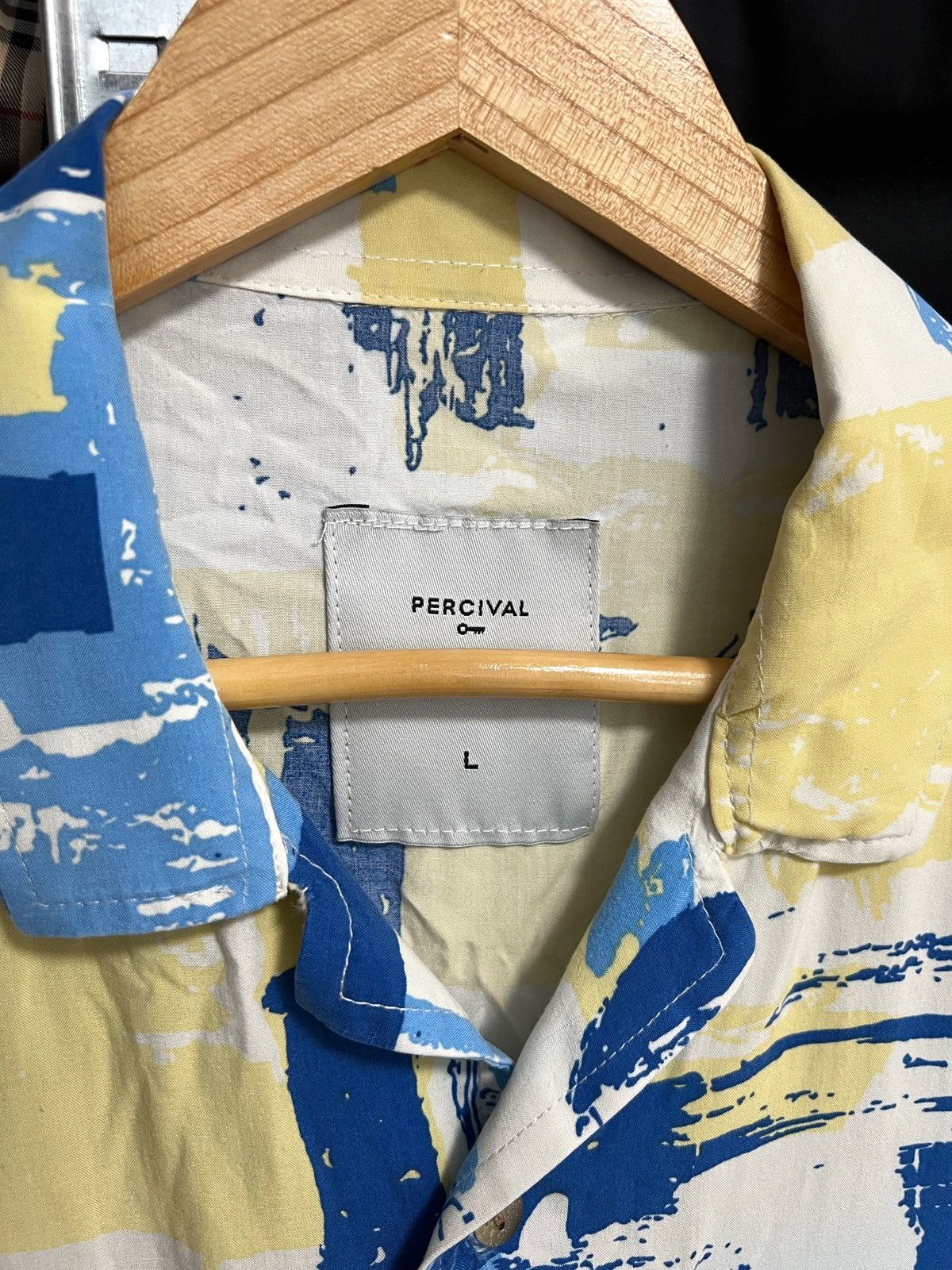 Percival Percival Men’s Short Sleeve Button Shirt Multicolor Size L Size US L / EU 52-54 / 3 - 5 Thumbnail