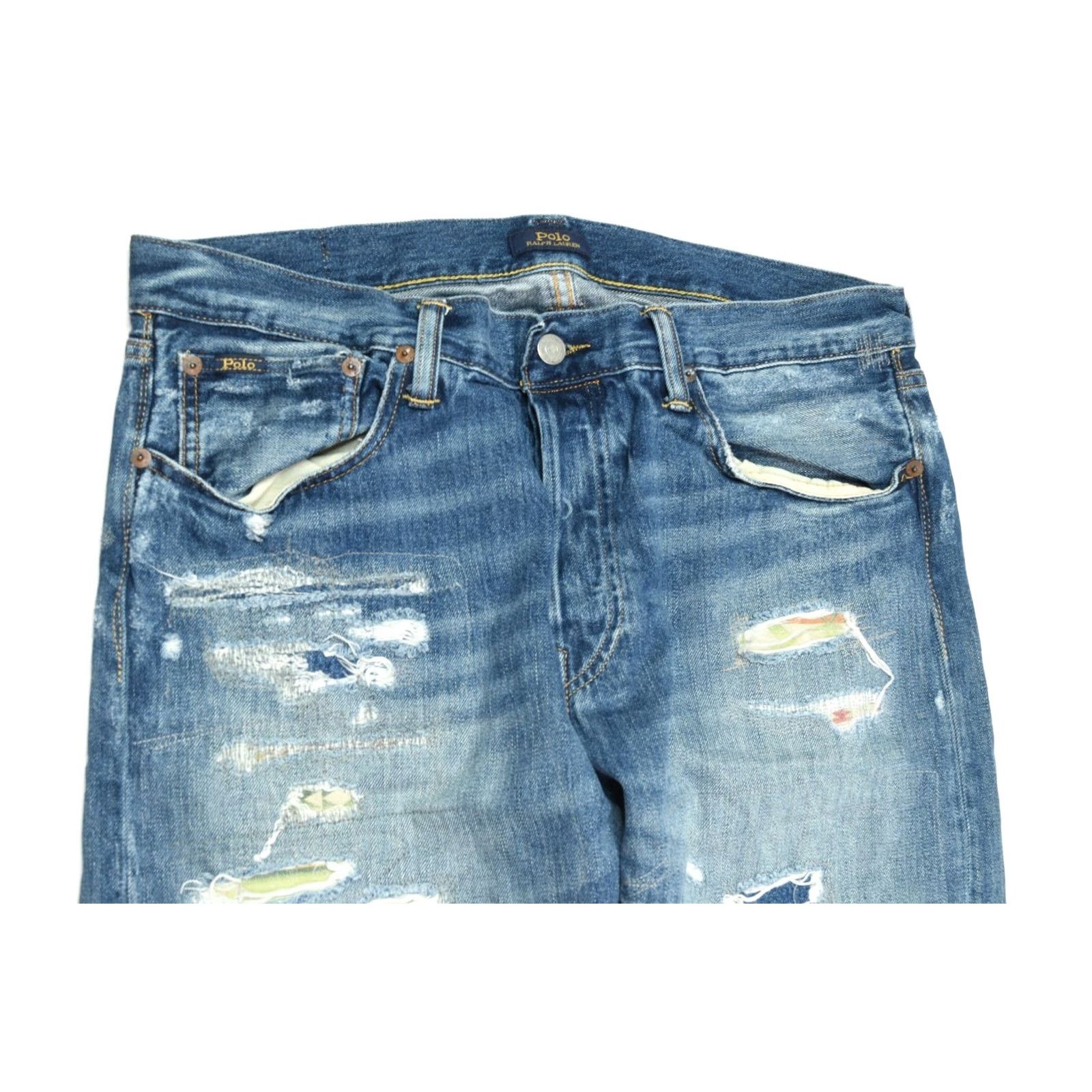 Polo Ralph Lauren Polo Ralph Lauren VARICK Slim Straight Jeans Blue 33x30 Mens Aztec Pattern Vintage No Size US XS / EU 42 / 0 - 3 Thumbnail