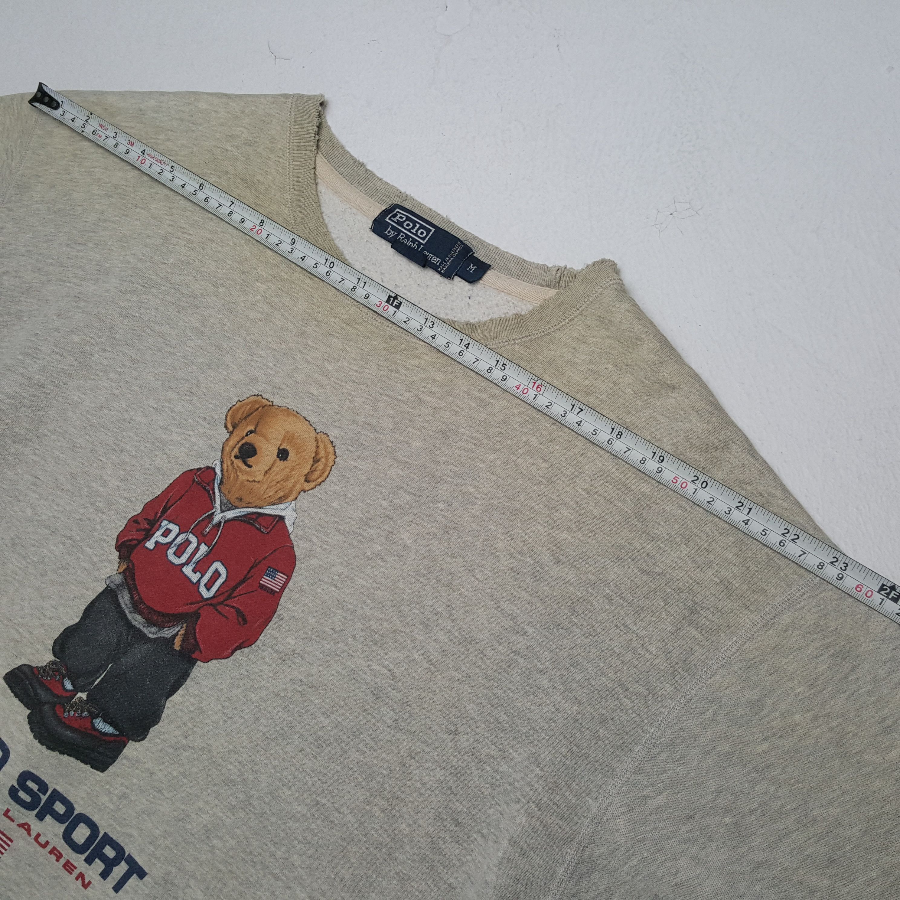 Polo Ralph Lauren × Vintage Vintage POLO BEAR by RALPH LAUREN Distressed Sweatshirt Size US L / EU 52-54 / 3 - 4 Thumbnail
